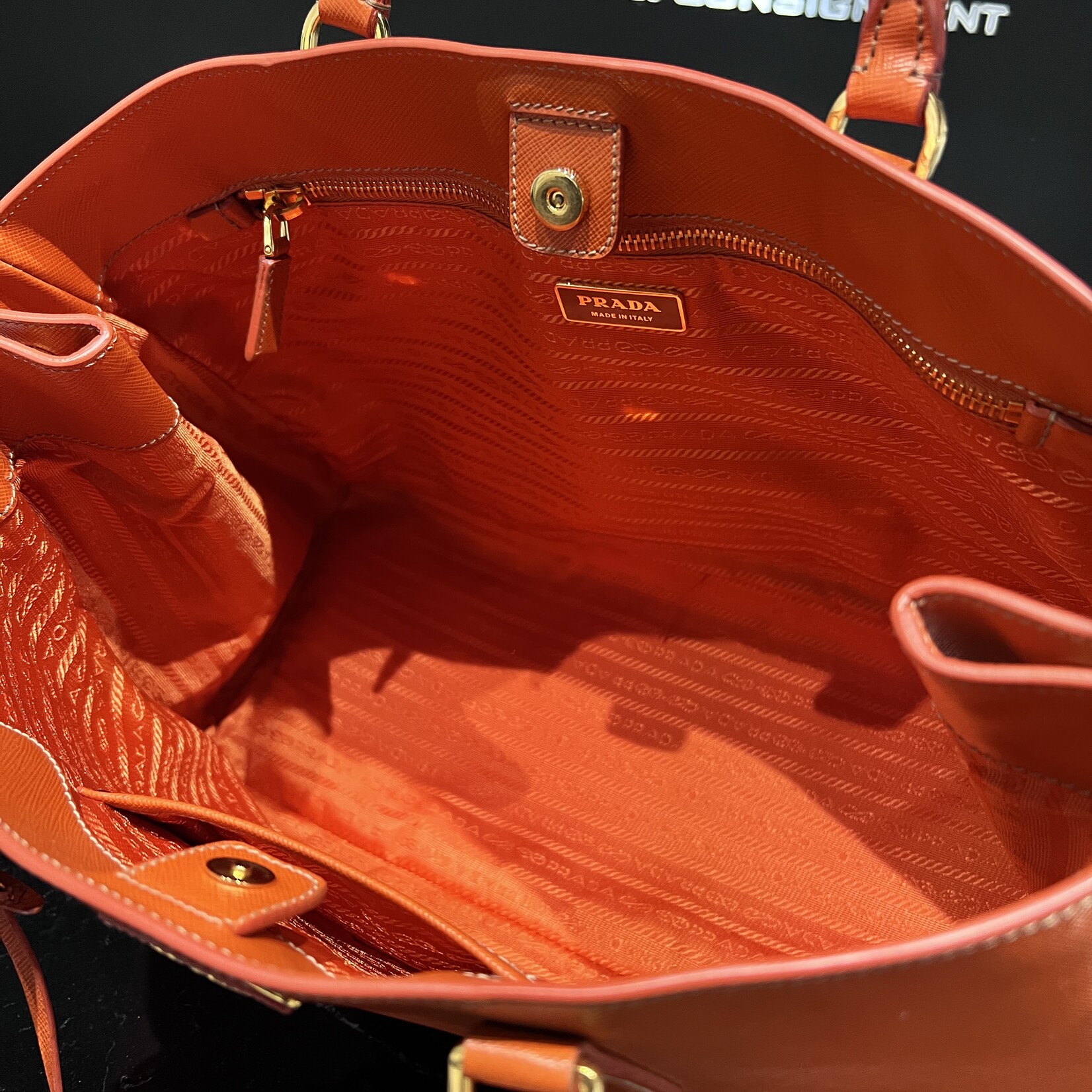 Prada SOLD- Prada Saffiano Orange Tote