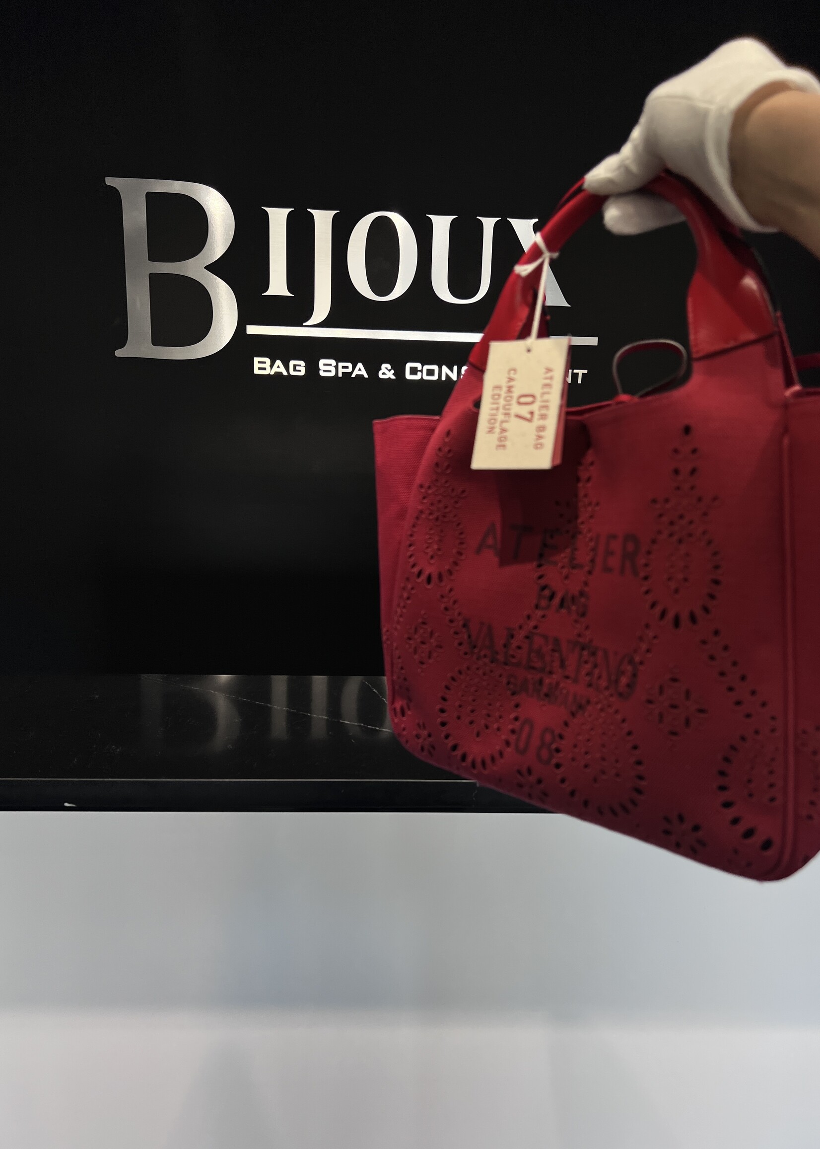 Valentino SOLD- Valentino Atelier Red Shopping Tote