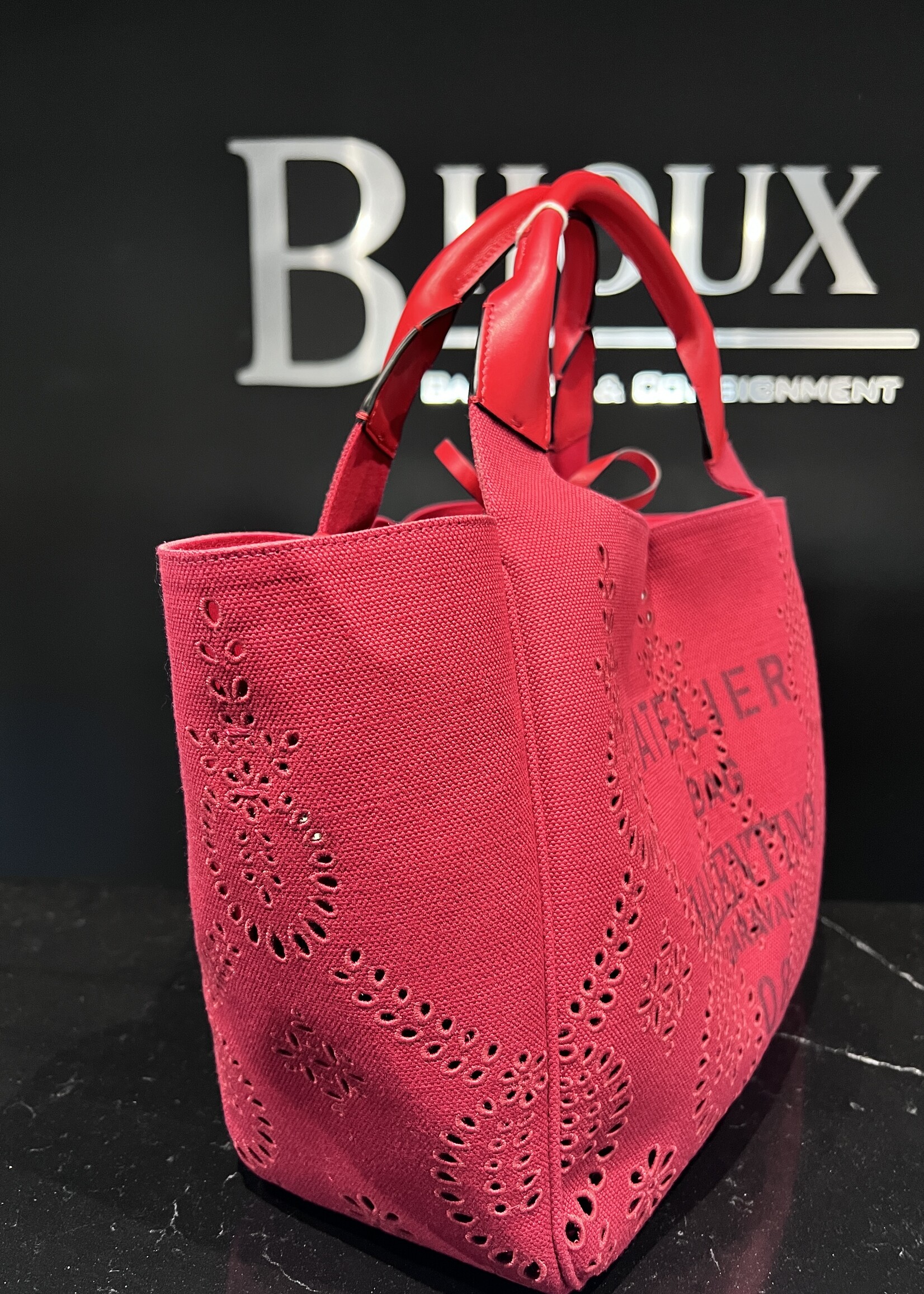 Valentino SOLD- Valentino Atelier Red Shopping Tote