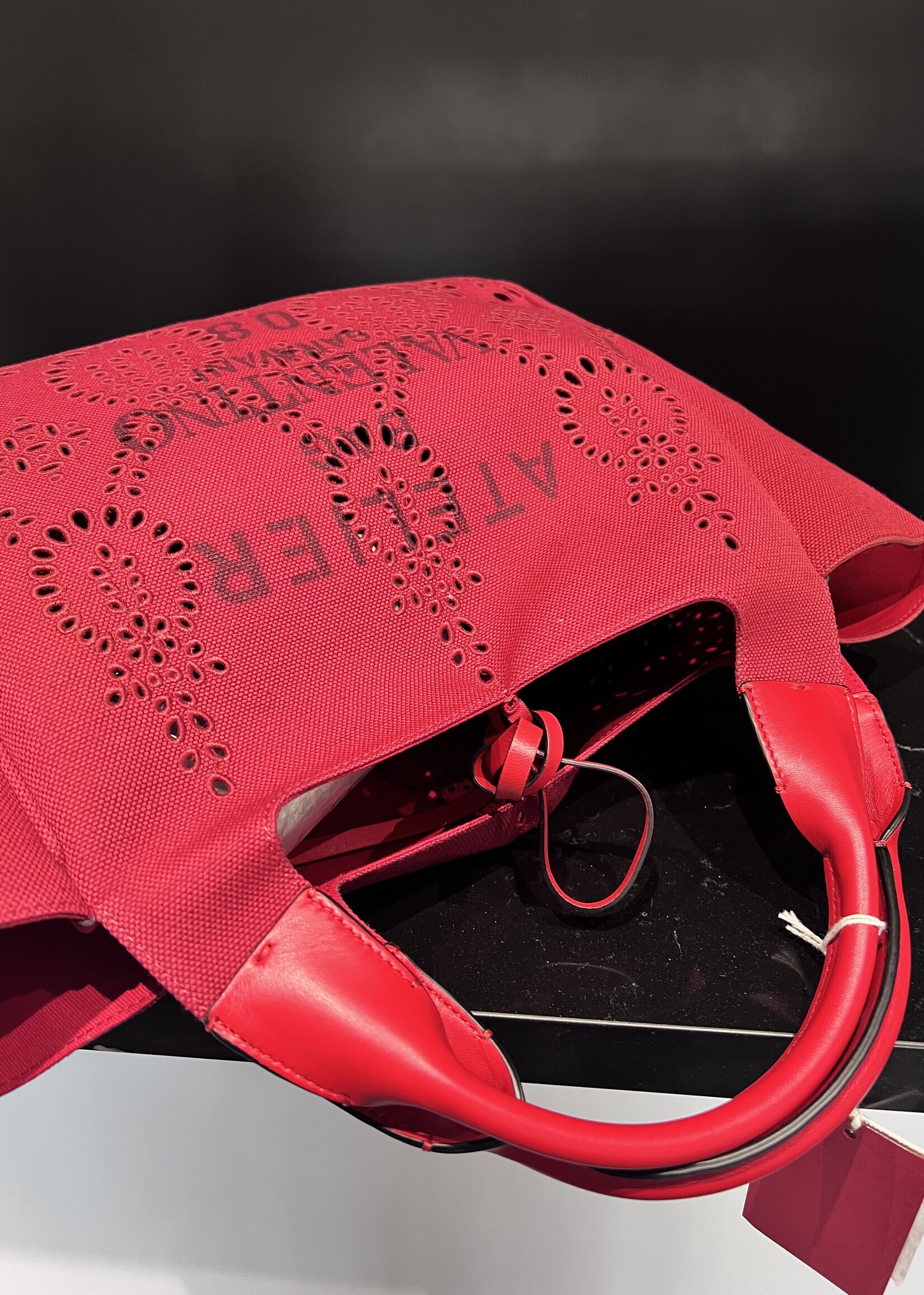 Valentino SOLD- Valentino Atelier Red Shopping Tote