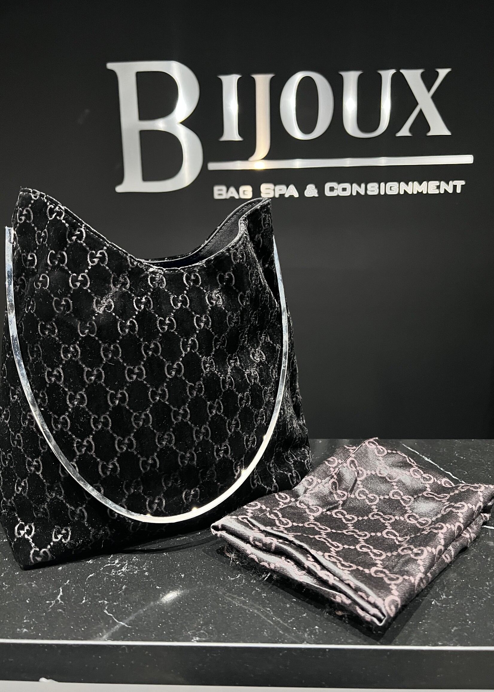 Gucci SOLD- Gucci Velour Shoulder