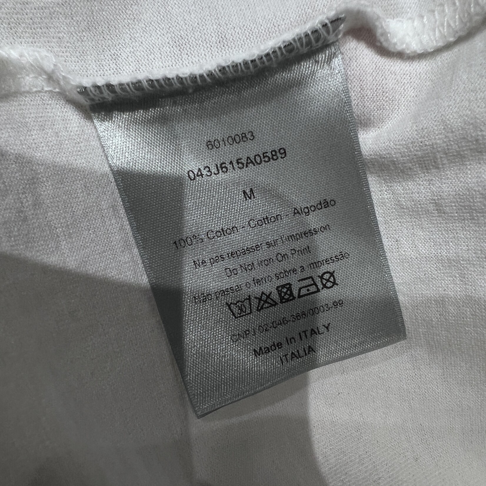Christian Dior White Christian Dior Men's T-shirt