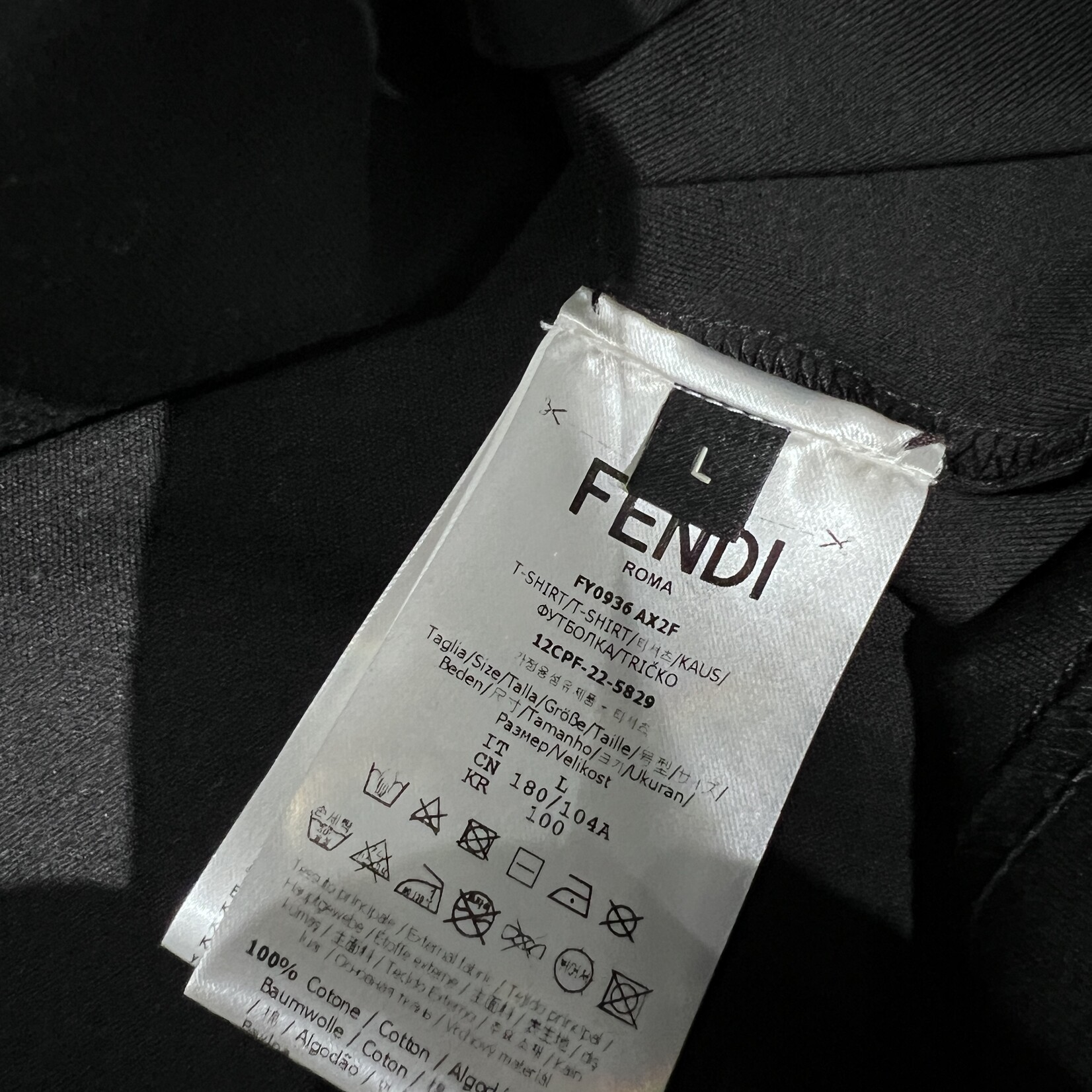 Fendi Fendi Men's Black T-shirt