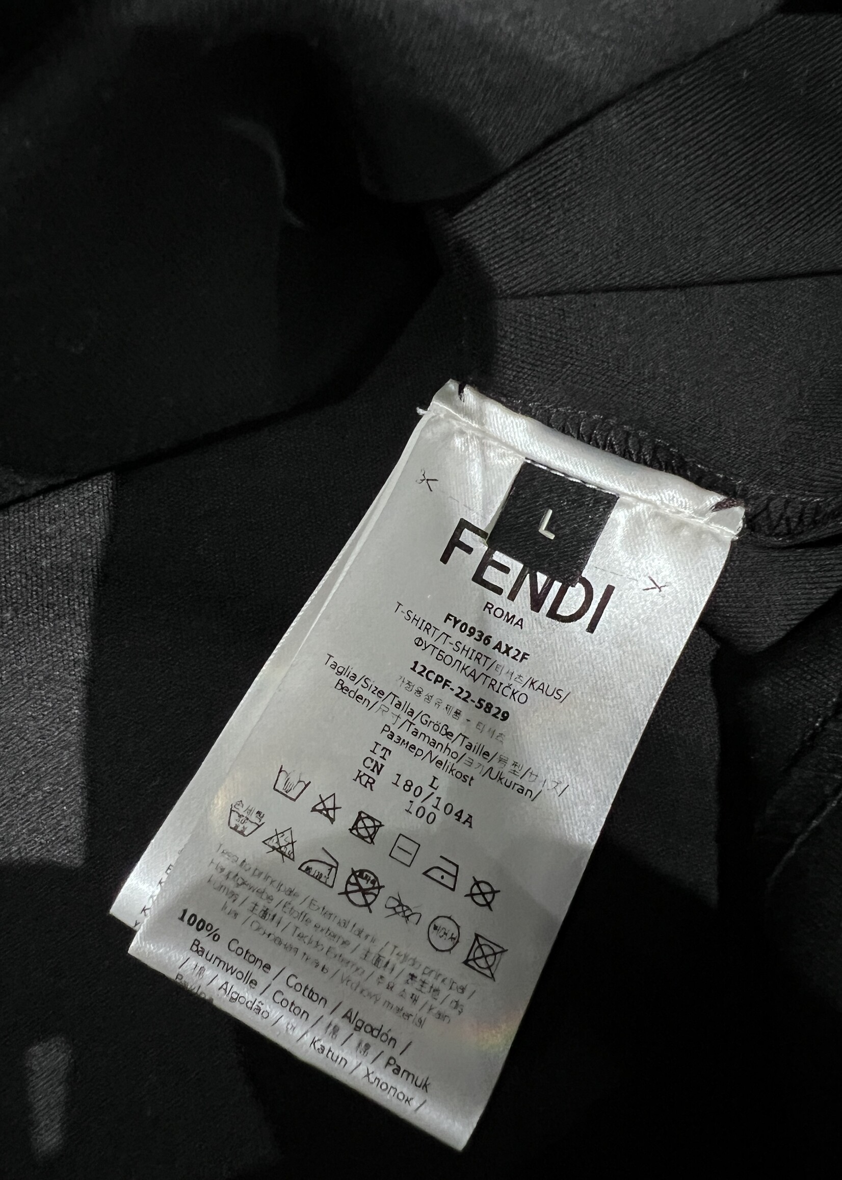 Fendi Fendi Men's Black T-shirt