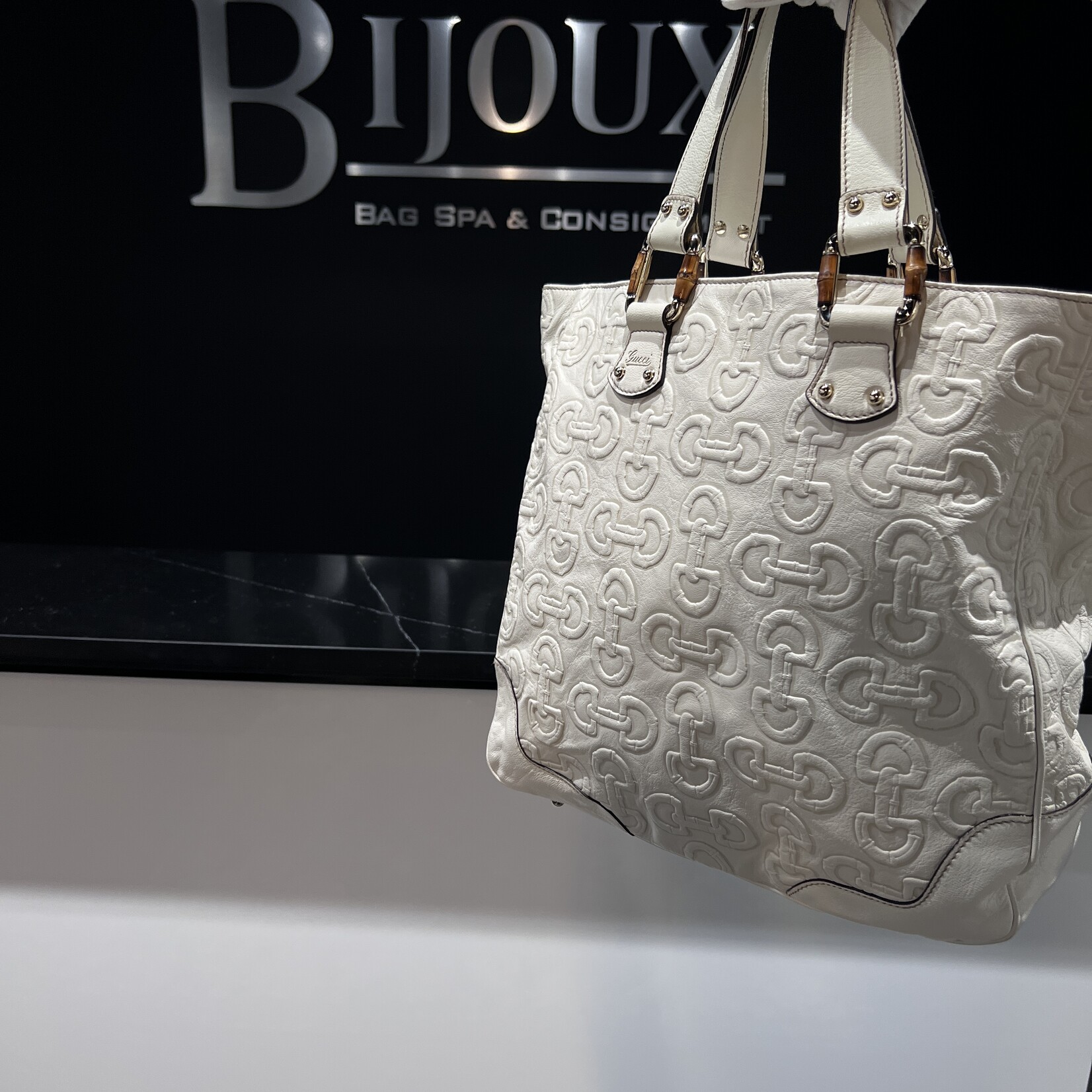 Gucci SOLD- Gucci Horsebitt Embossed Tote