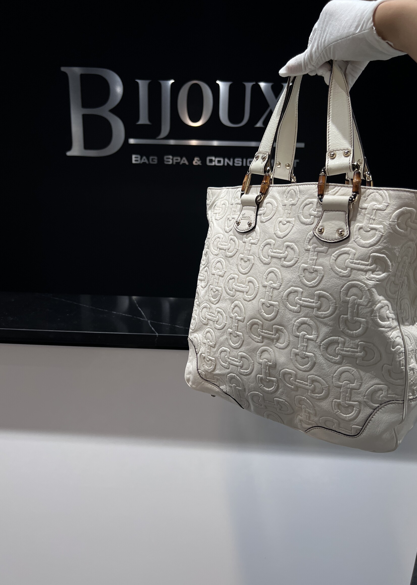 Gucci SOLD- Gucci Horsebitt Embossed Tote