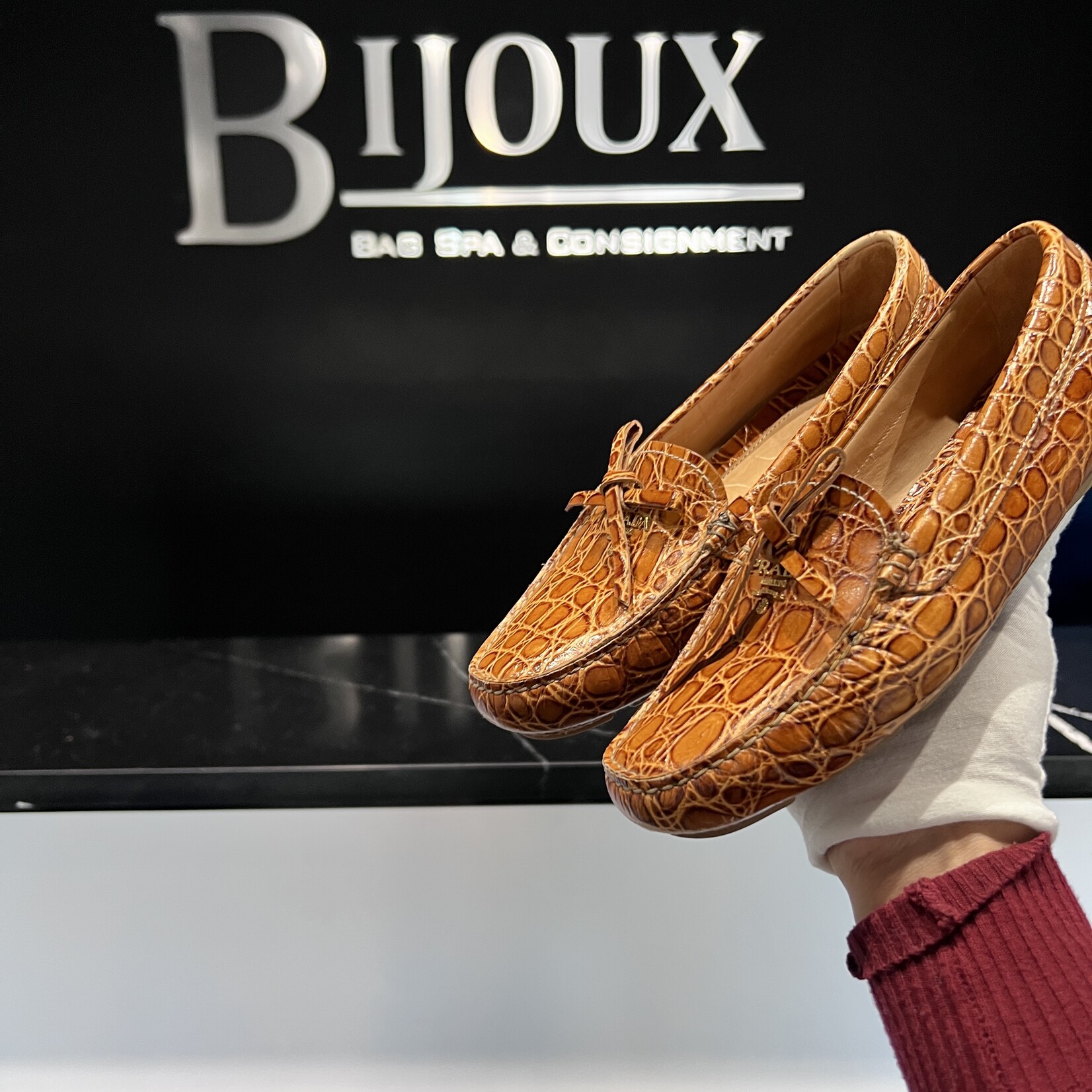Prada SOLD- Prada Croc Loafers