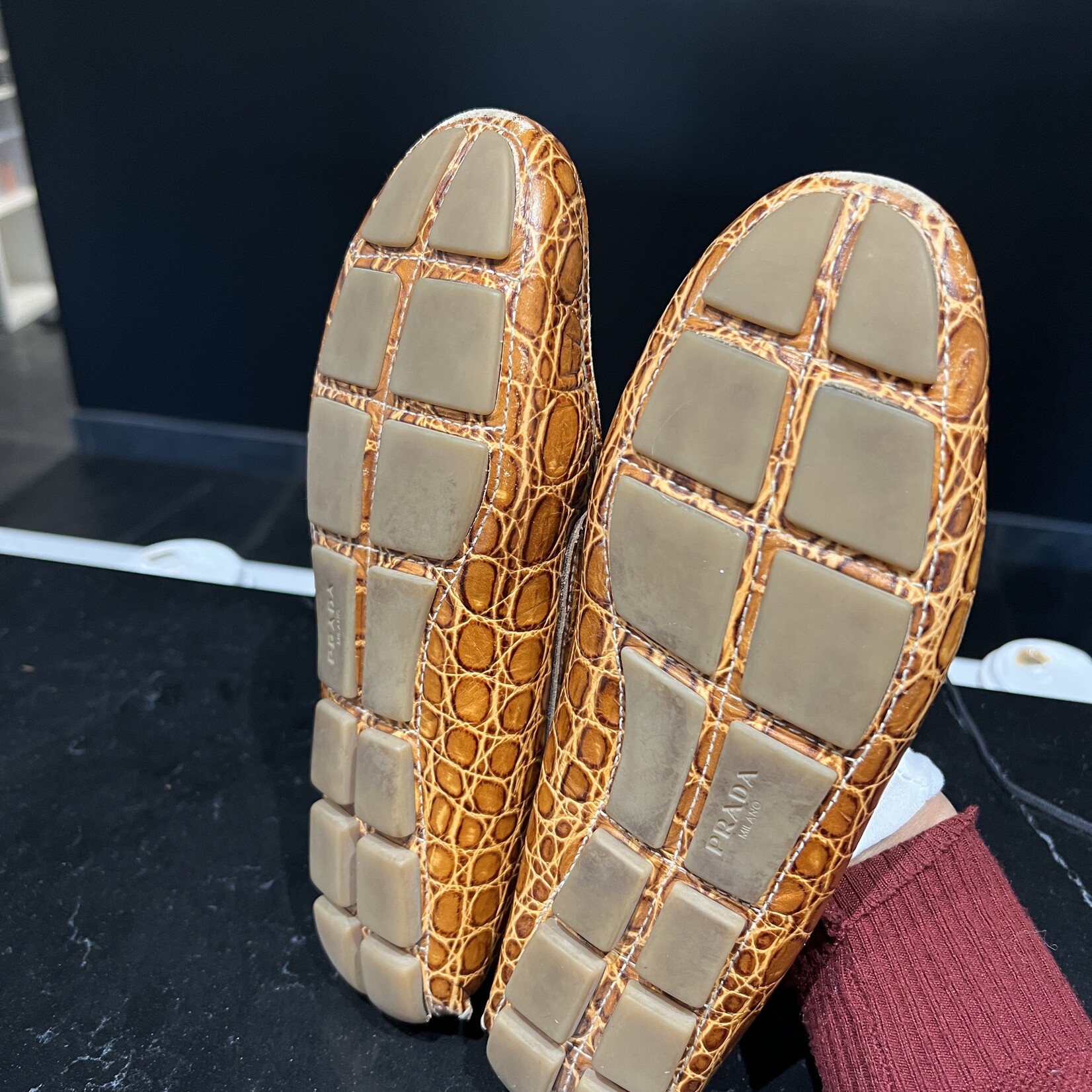 Prada SOLD- Prada Croc Loafers