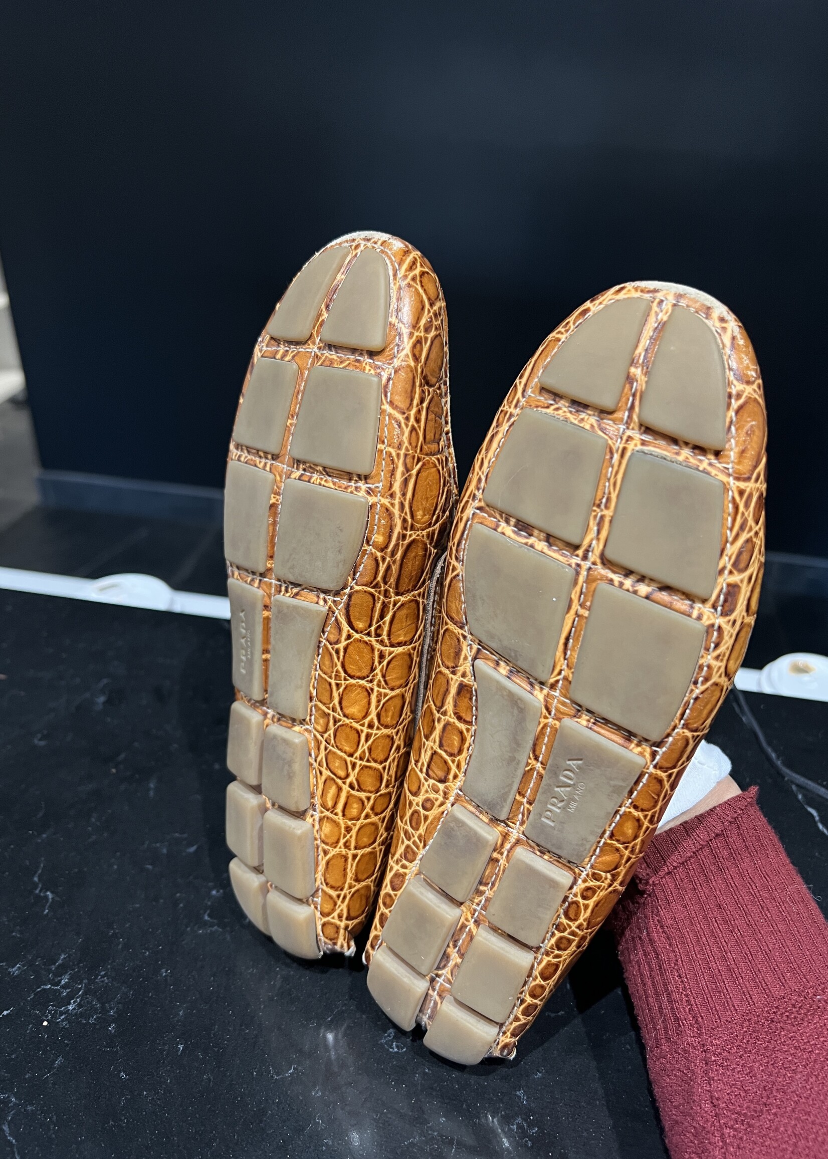 Prada SOLD- Prada Croc Loafers