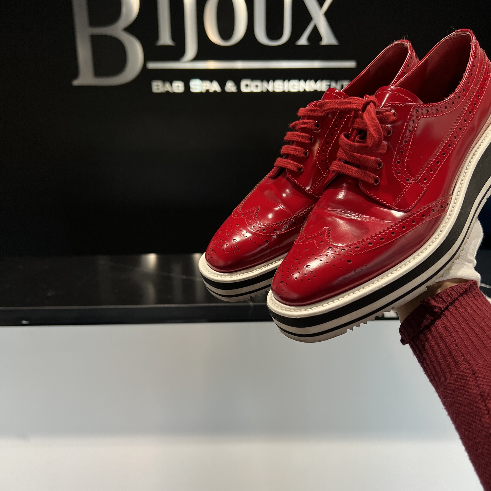 Prada Prada Red Loafers