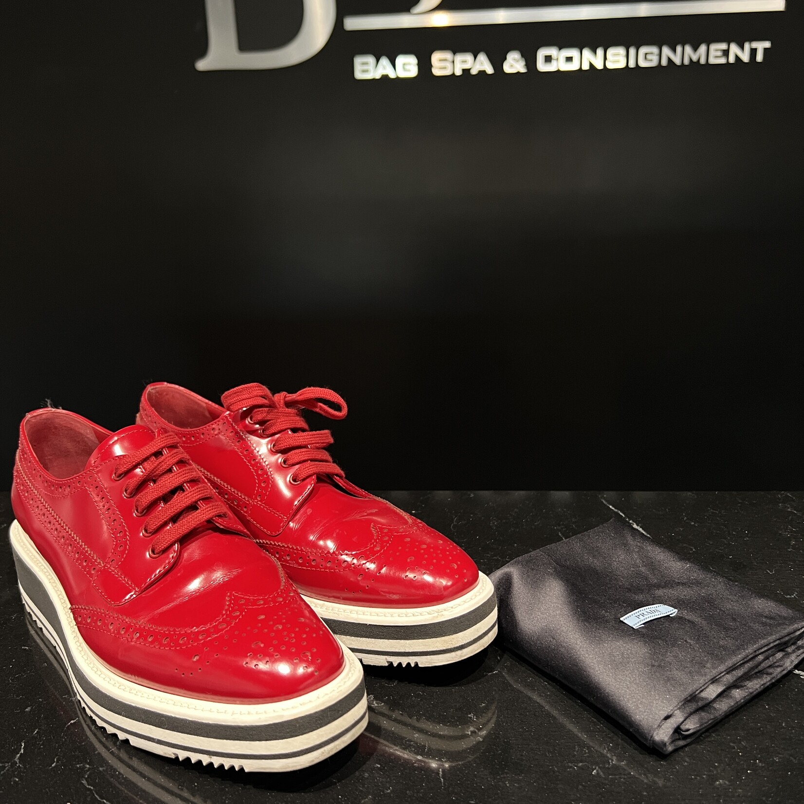 Prada Prada Red Loafers
