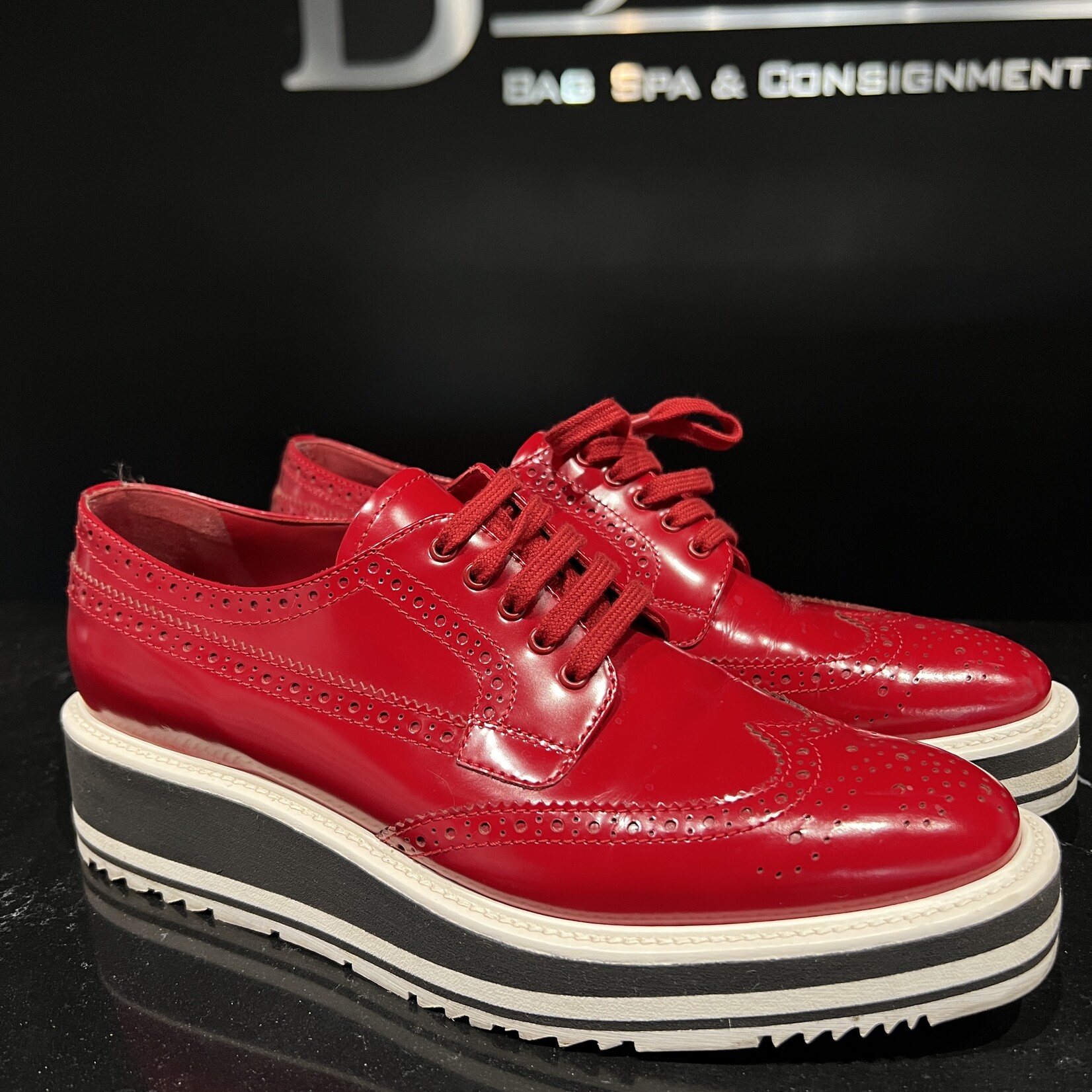 Prada Prada Red Loafers