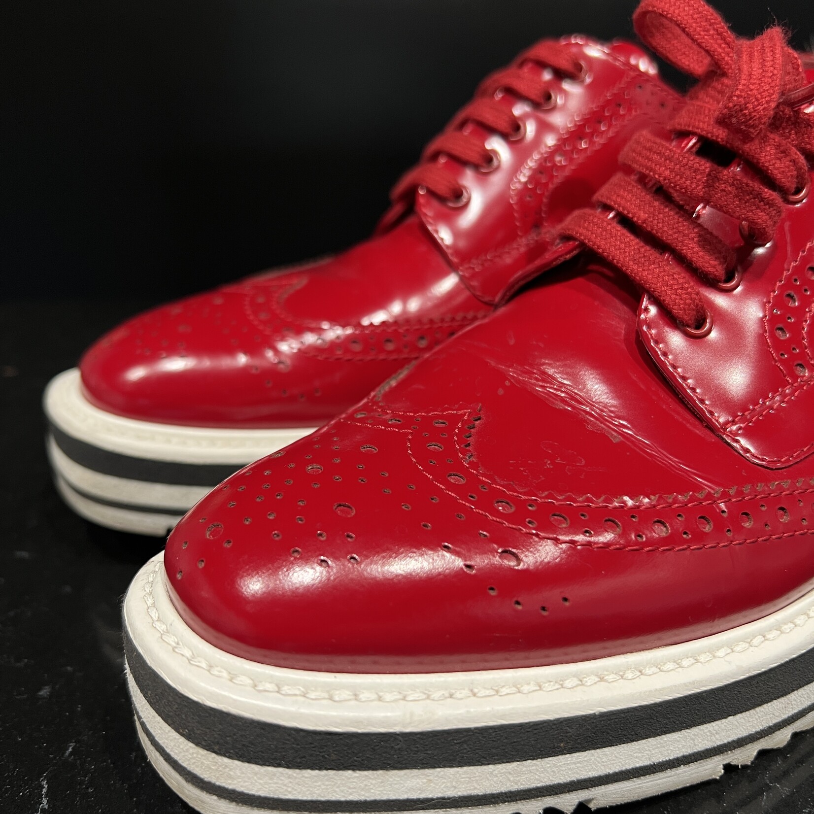 Prada Prada Red Loafers