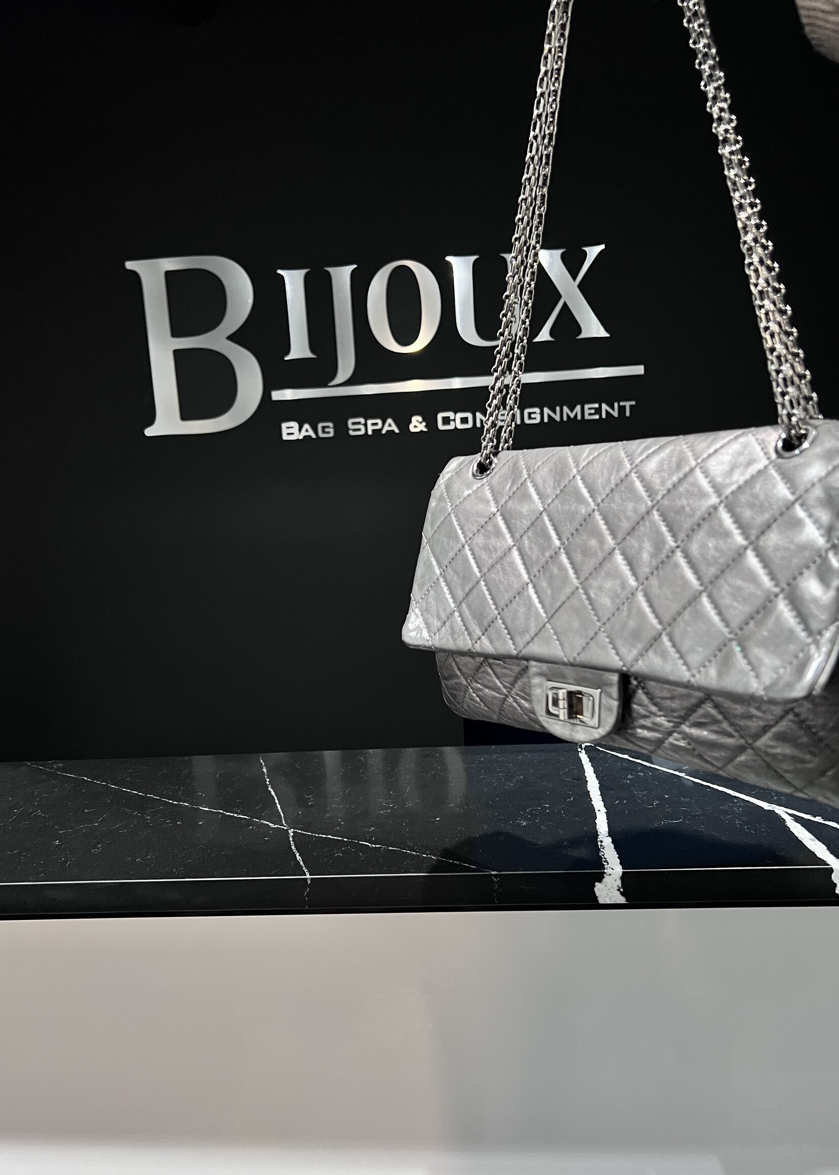 Chanel SOLD - Chanel Reissue 227 Aged Calfskin Dark Silver