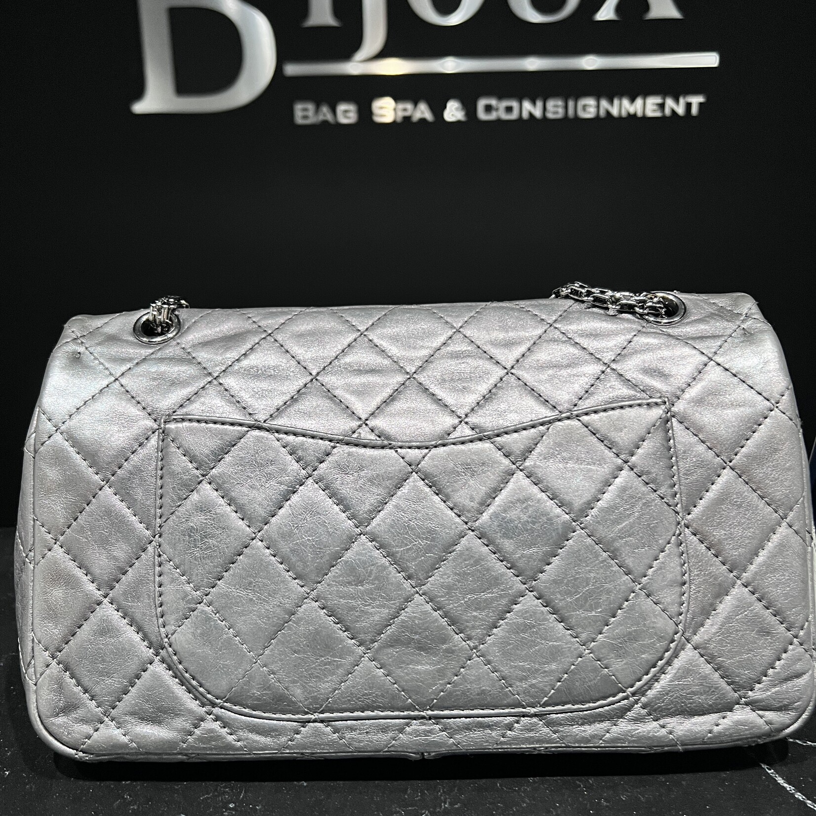 Chanel SOLD - Chanel Reissue 227 Aged Calfskin Dark Silver
