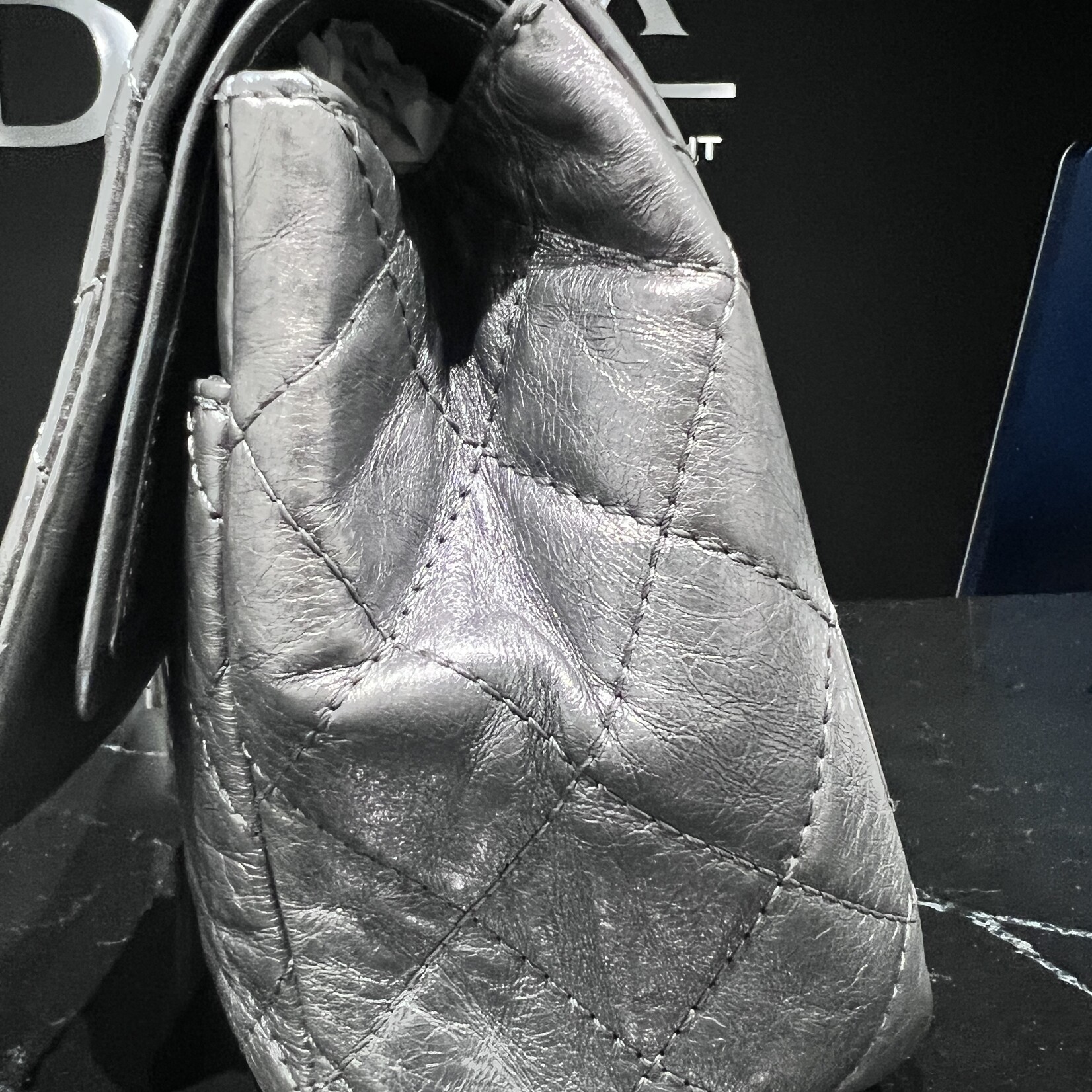 Chanel SOLD - Chanel Reissue 227 Aged Calfskin Dark Silver