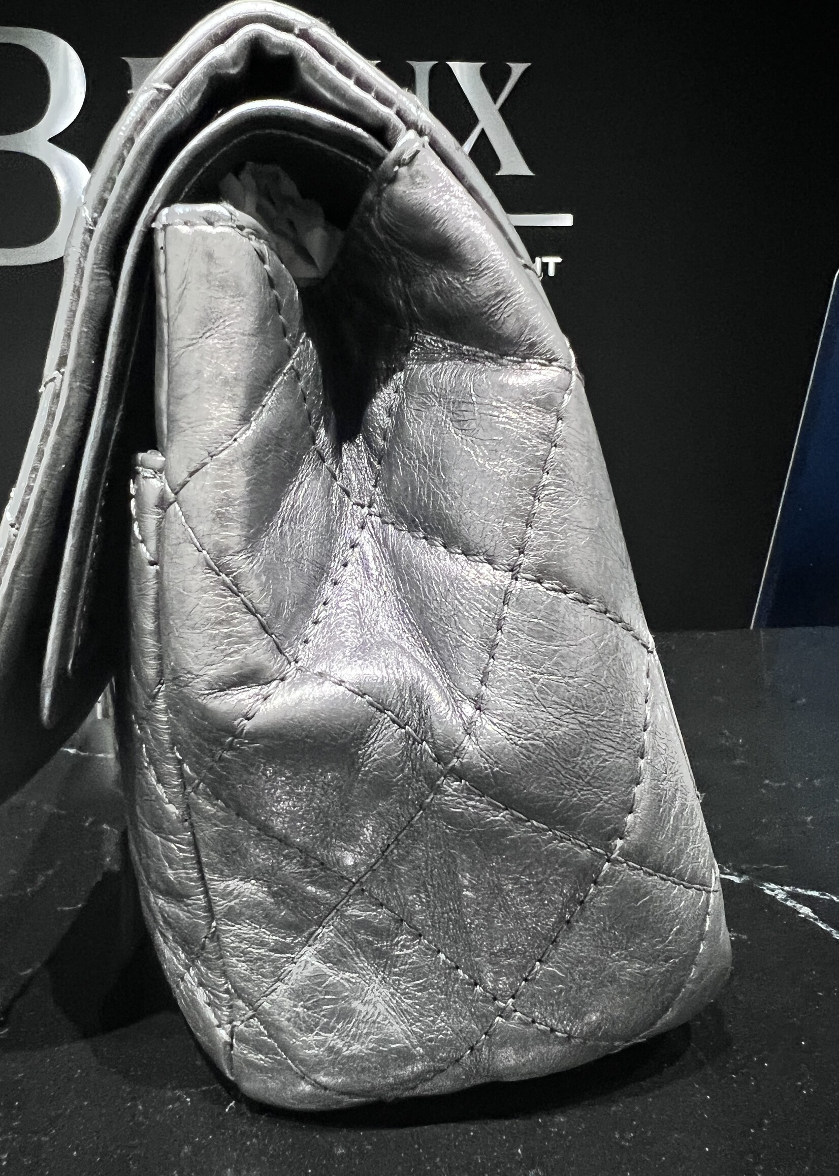 Chanel SOLD - Chanel Reissue 227 Aged Calfskin Dark Silver