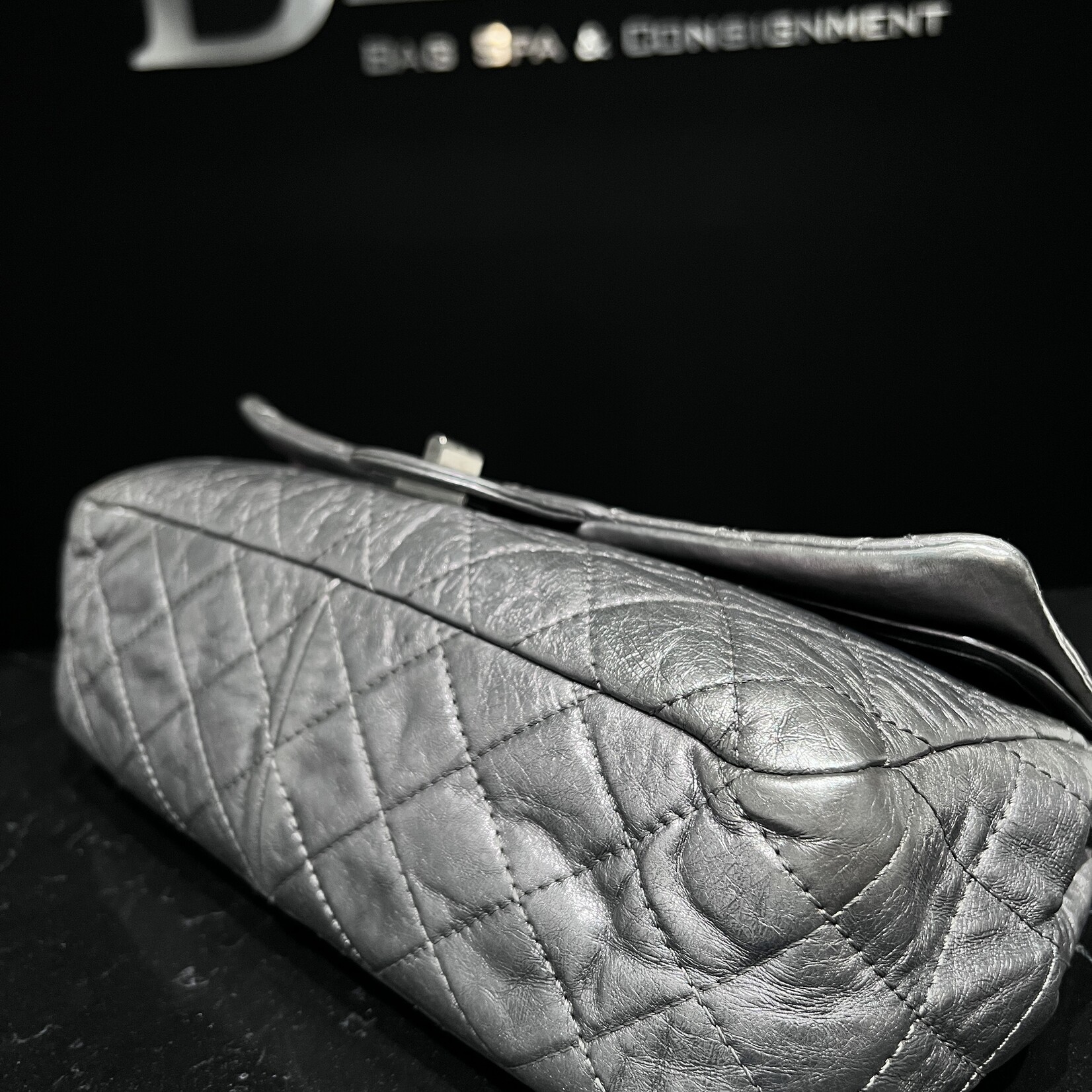 Chanel SOLD - Chanel Reissue 227 Aged Calfskin Dark Silver