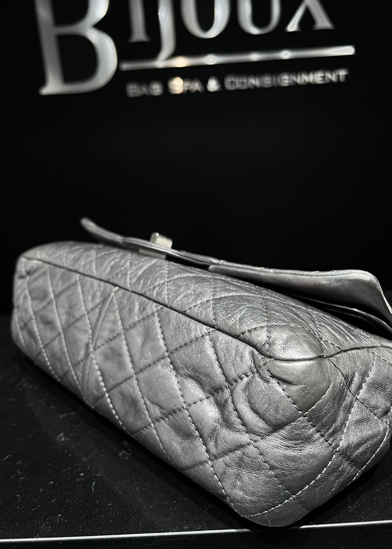 Chanel SOLD - Chanel Reissue 227 Aged Calfskin Dark Silver