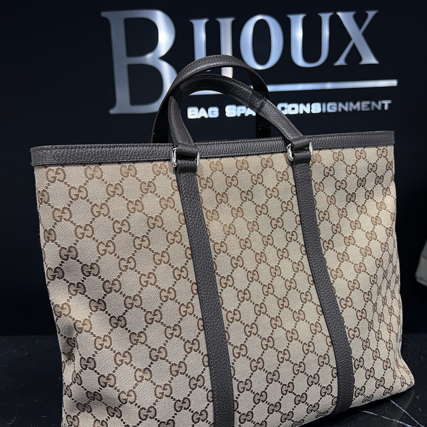 Gucci SOLD- Gucci Duffle Monogram Tote