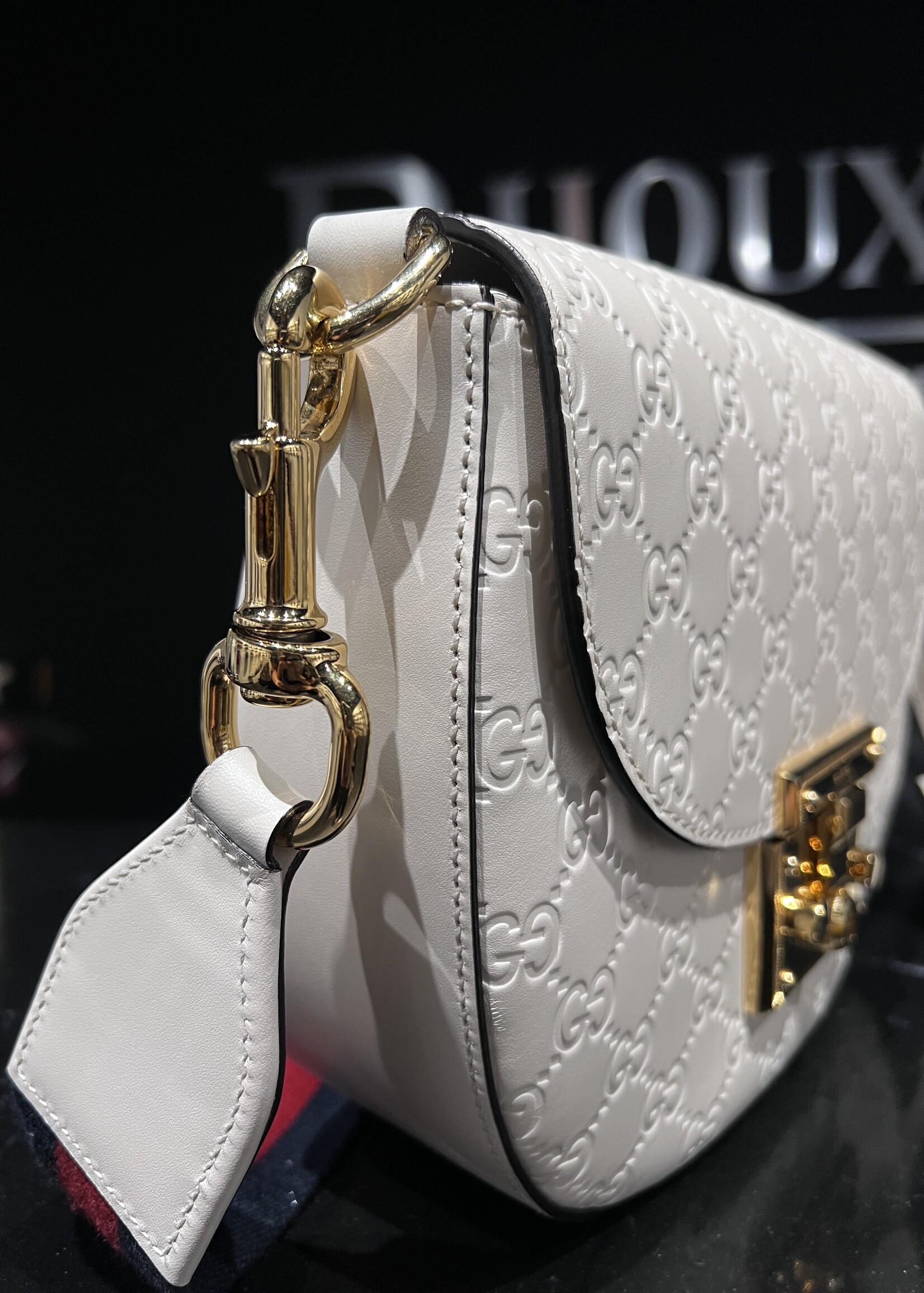 Gucci SOLD- Gucci Guccissima Saddle Padlock Bag