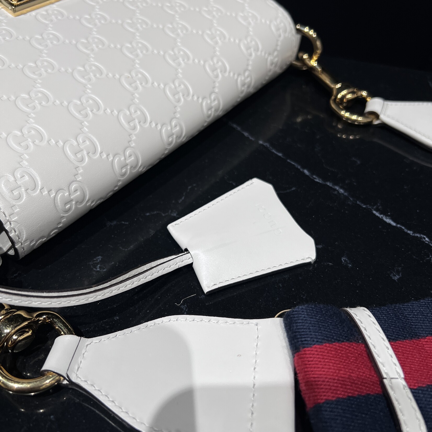 Gucci SOLD- Gucci Guccissima Saddle Padlock Bag