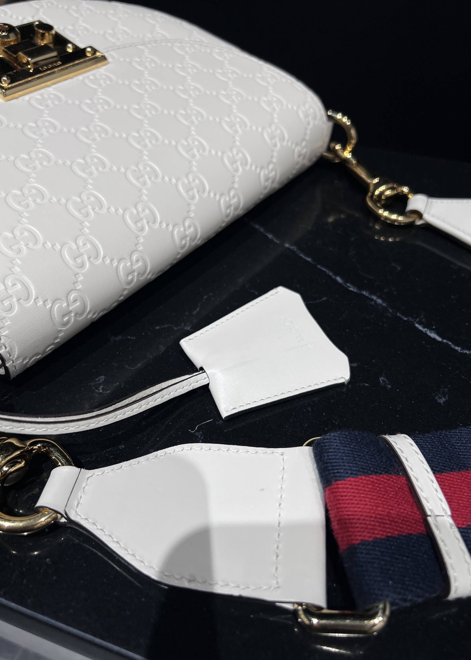 Gucci SOLD- Gucci Guccissima Saddle Padlock Bag