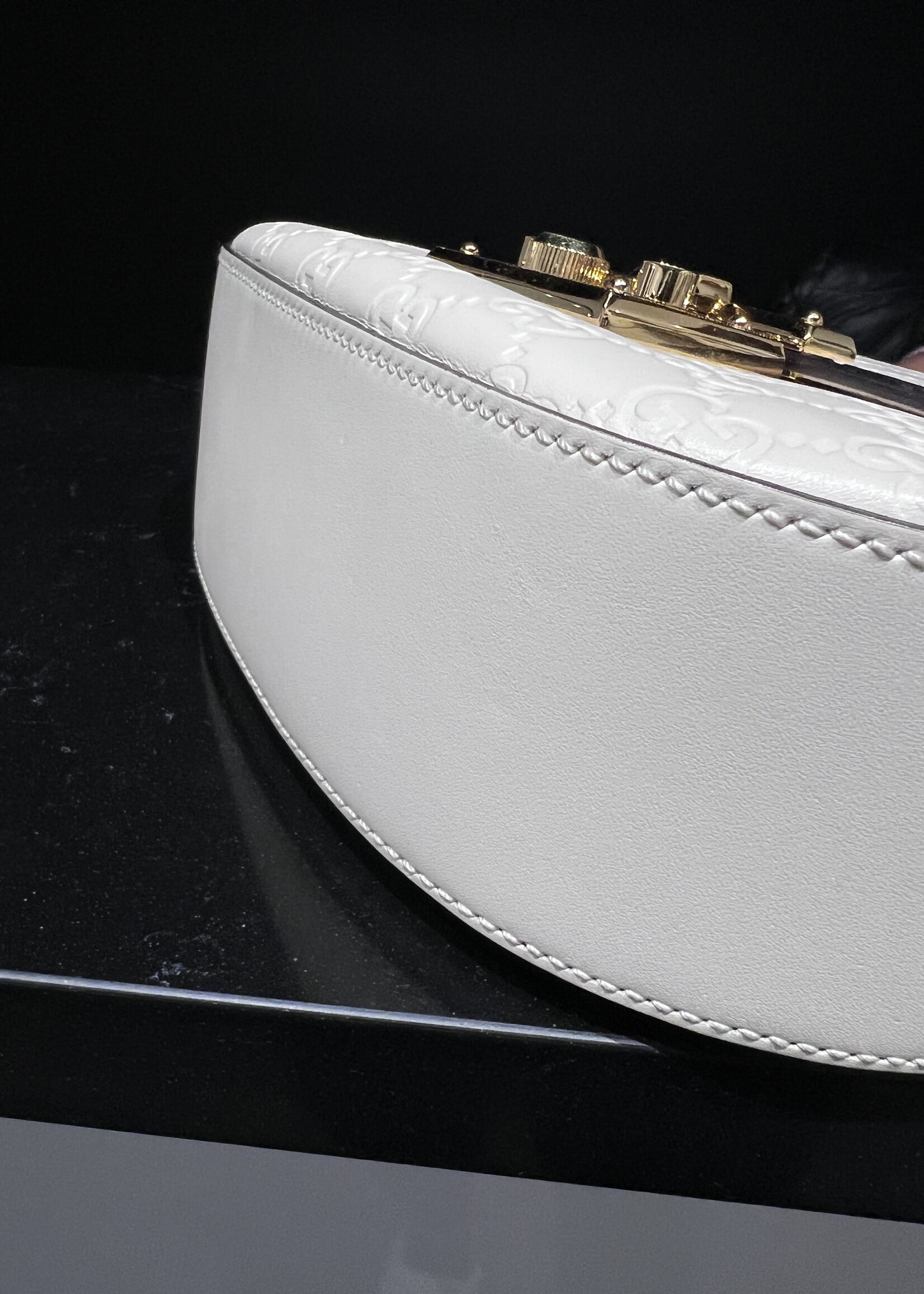 Gucci SOLD- Gucci Guccissima Saddle Padlock Bag