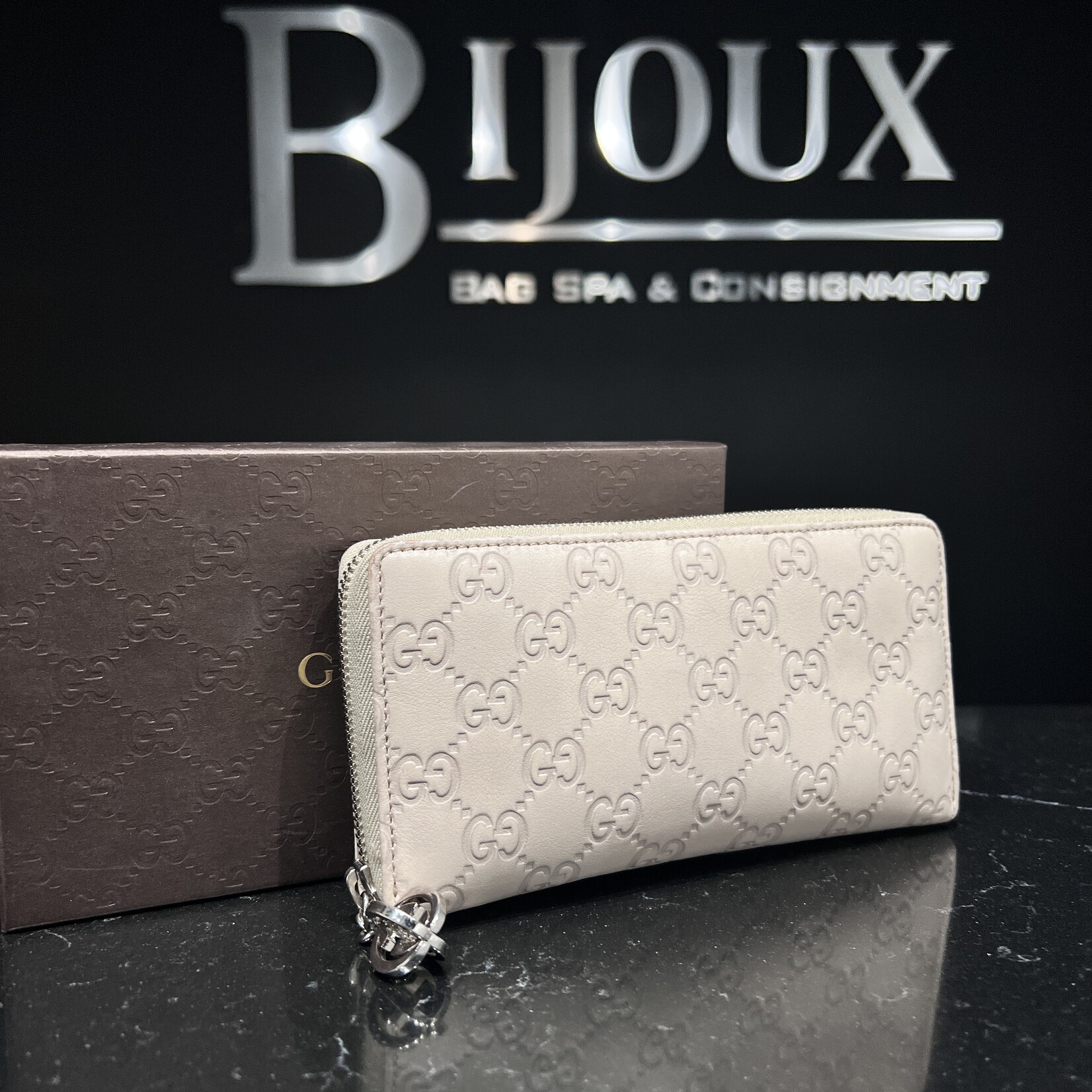 Gucci Gucci Guccissima Zip Wallet