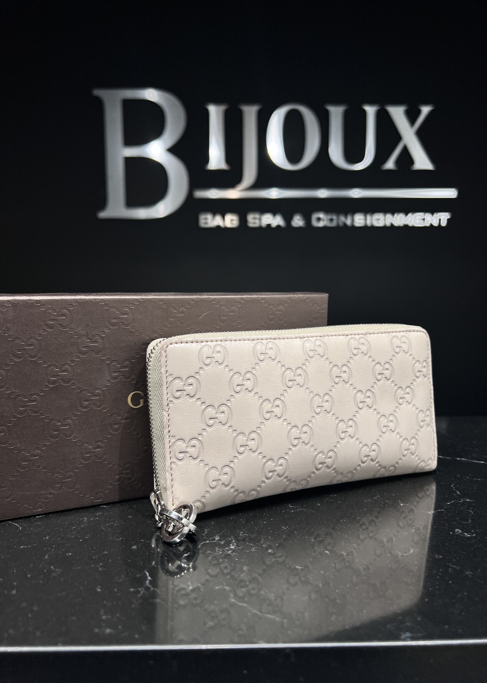 Gucci Gucci Guccissima Zip Wallet