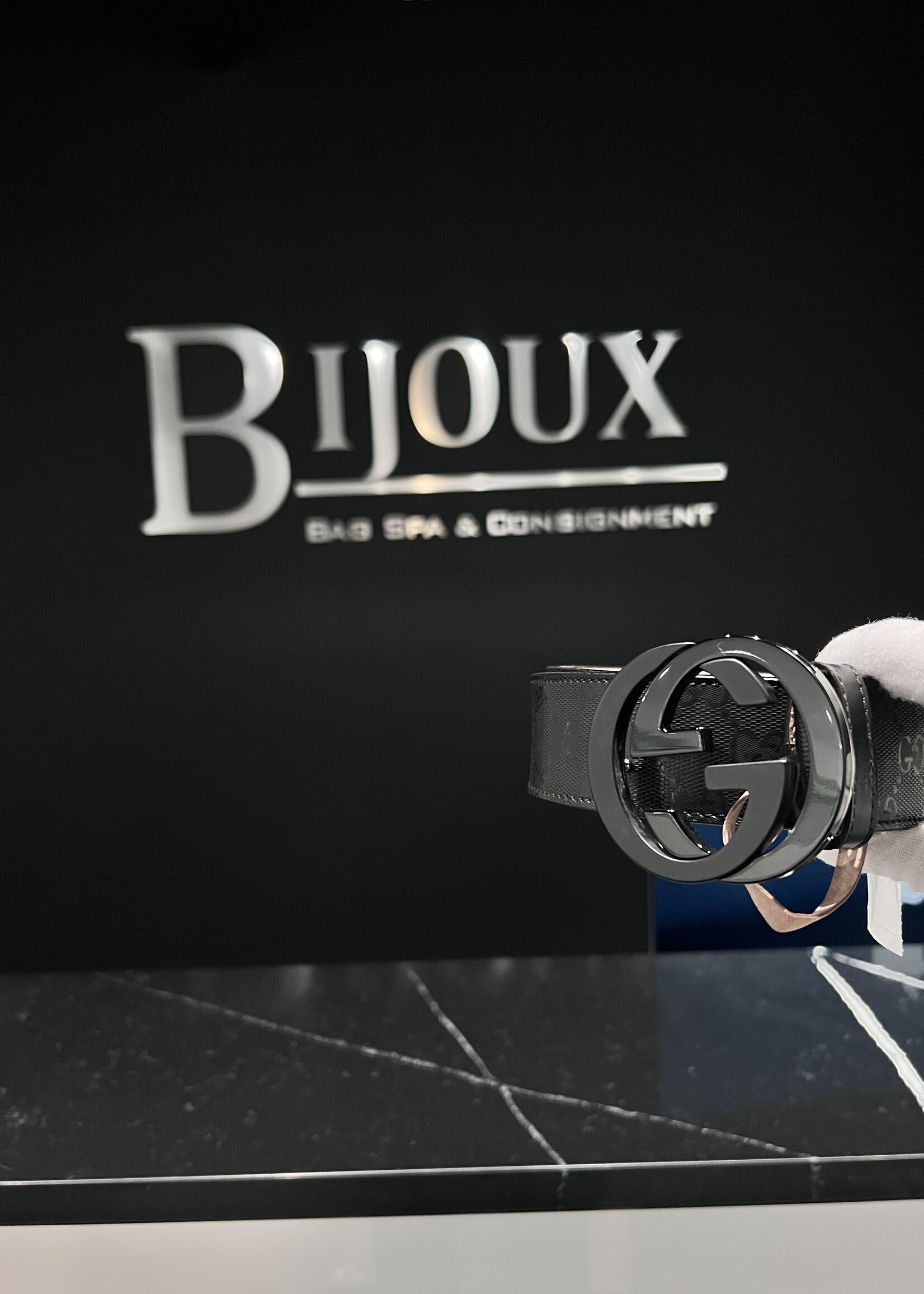 Gucci SOLD - Gucci Interlocking Monogram Belt