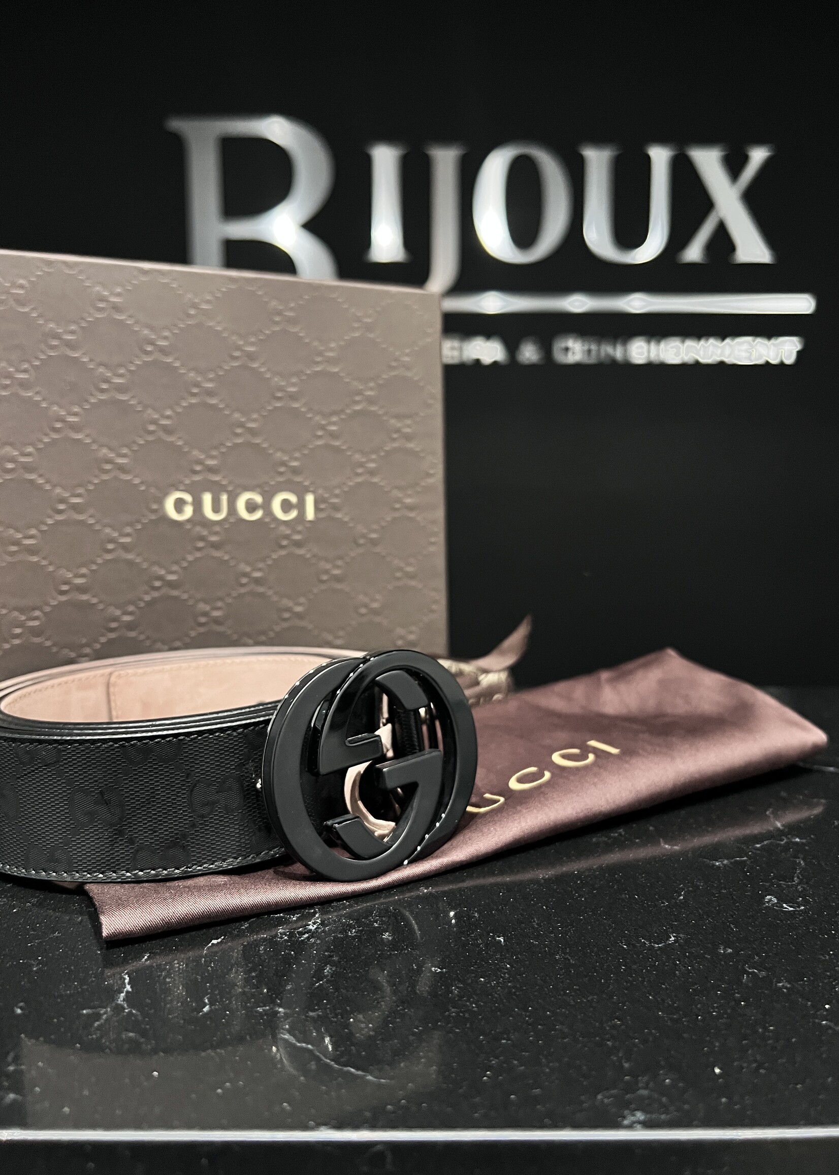 Gucci SOLD - Gucci Interlocking Monogram Belt