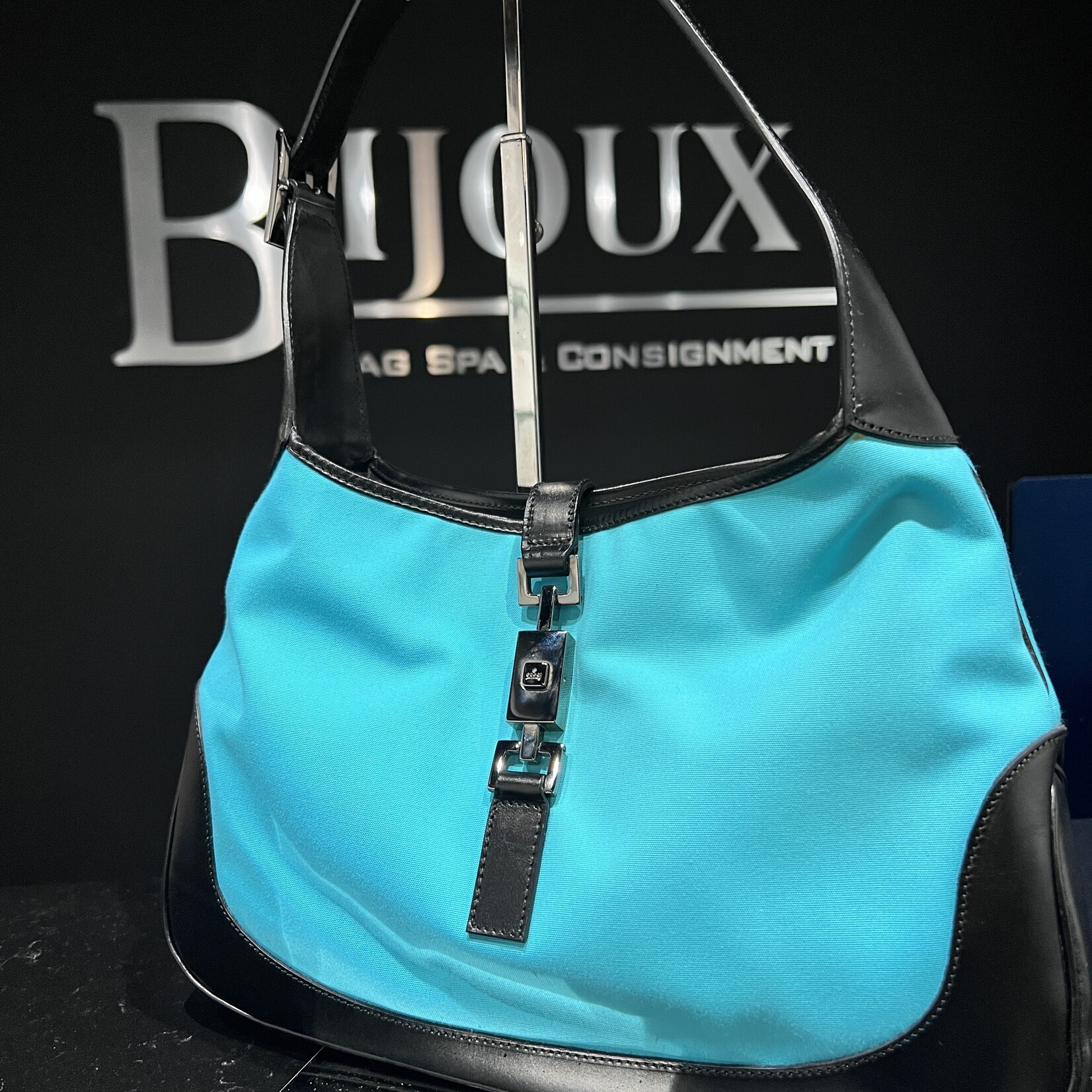 Gucci SOLD - Gucci Jackie Teal Cloth