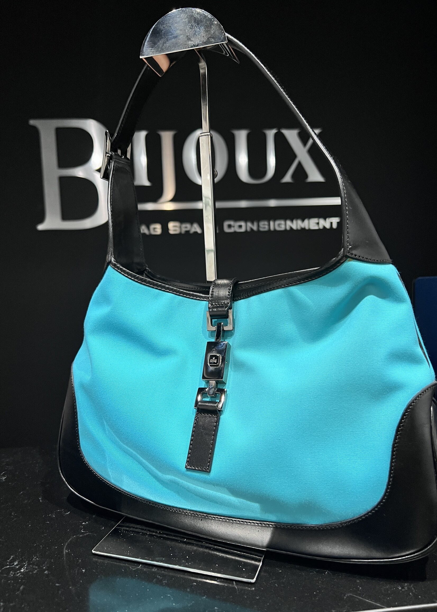 Gucci SOLD - Gucci Jackie Teal Cloth