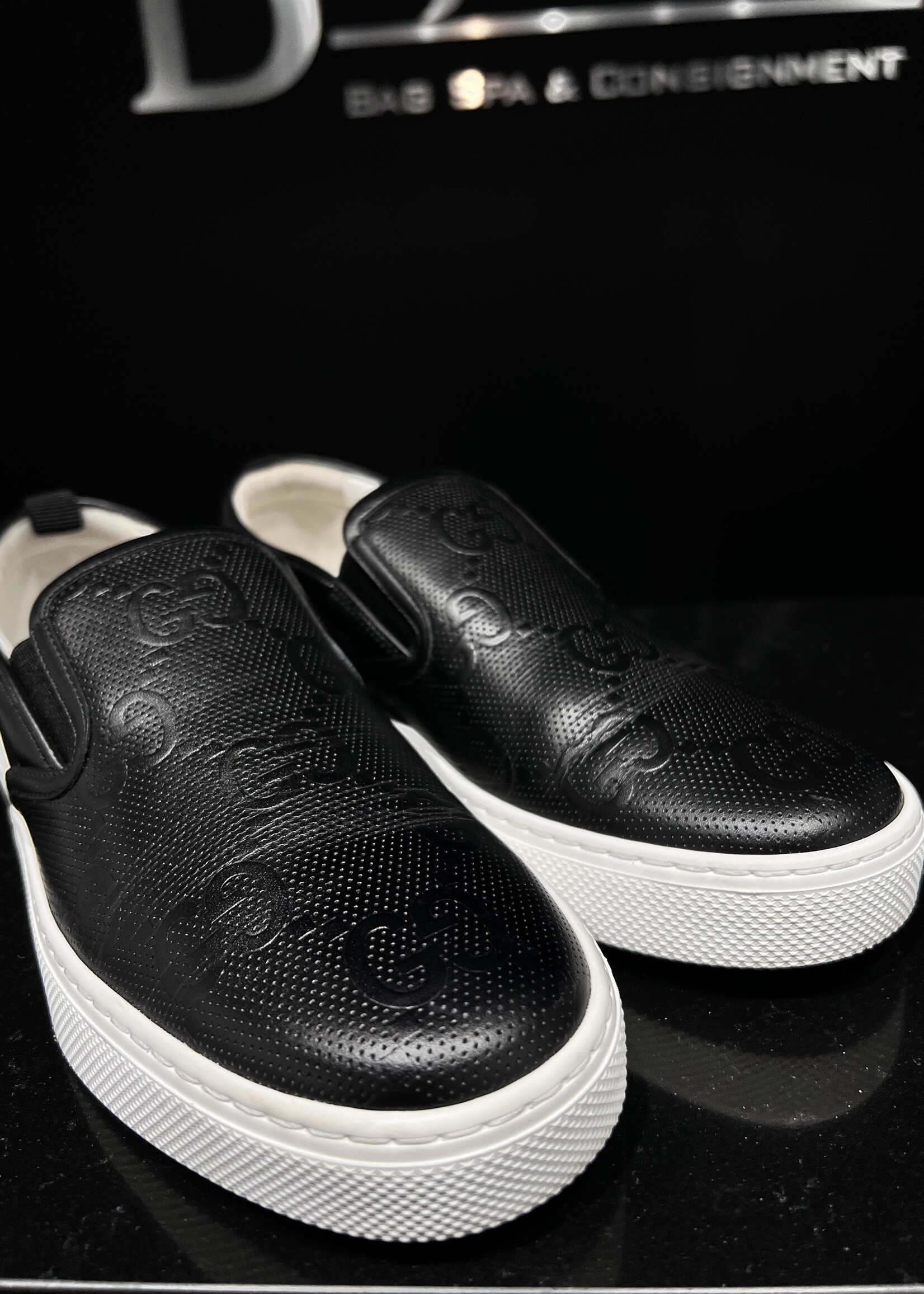 Gucci Gucci GG Embossed Slip Ons- 7