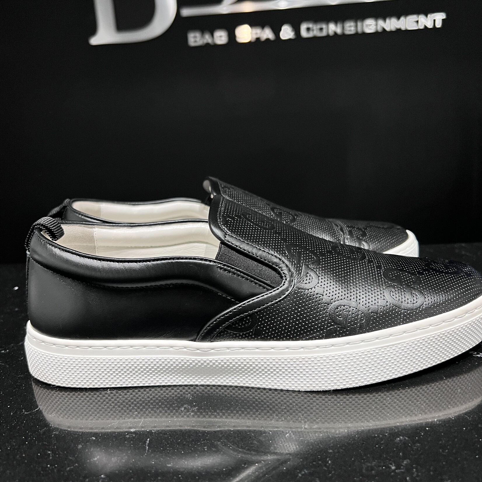 Gucci Gucci GG Embossed Slip Ons- 7