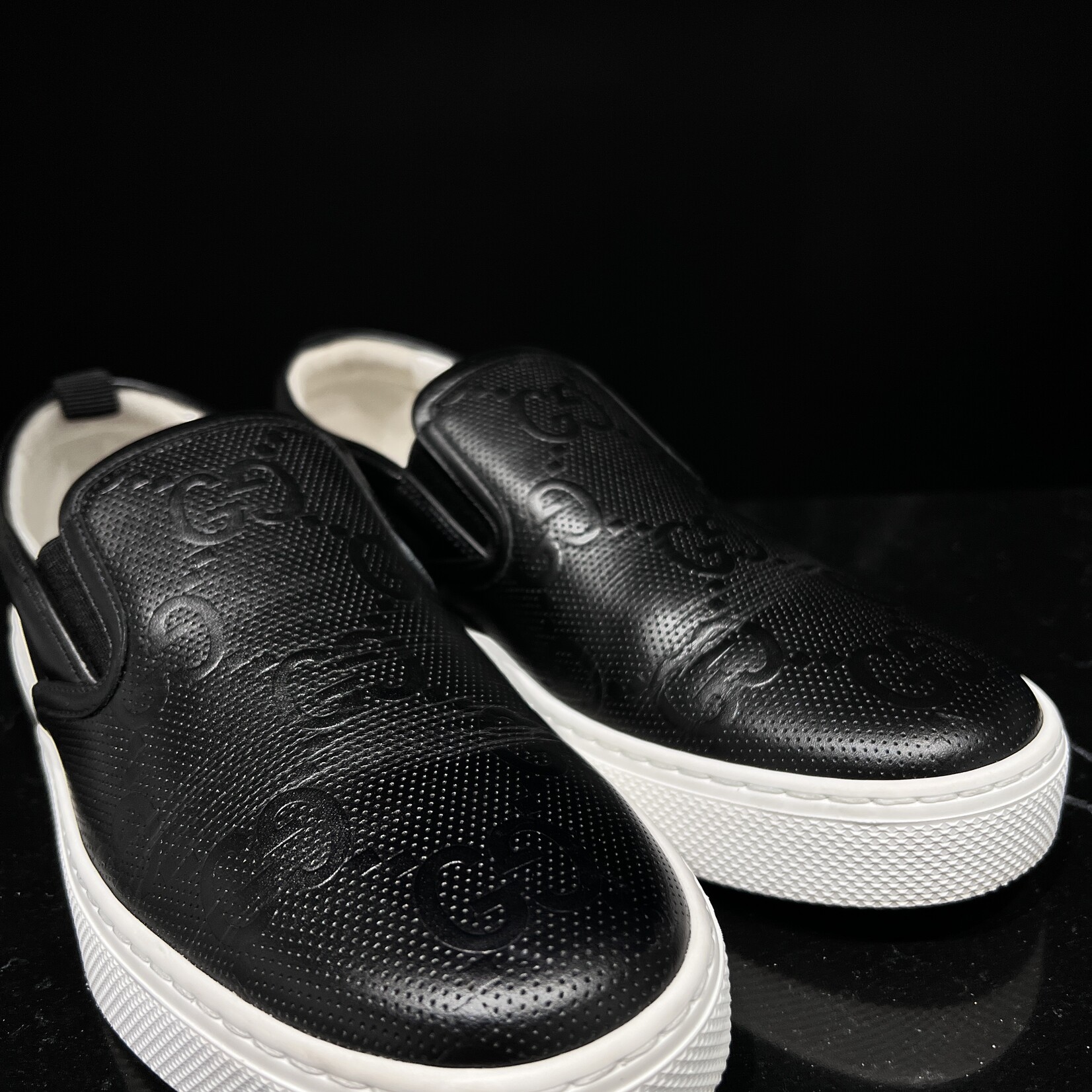 Gucci Gucci GG Embossed Slip Ons- 7
