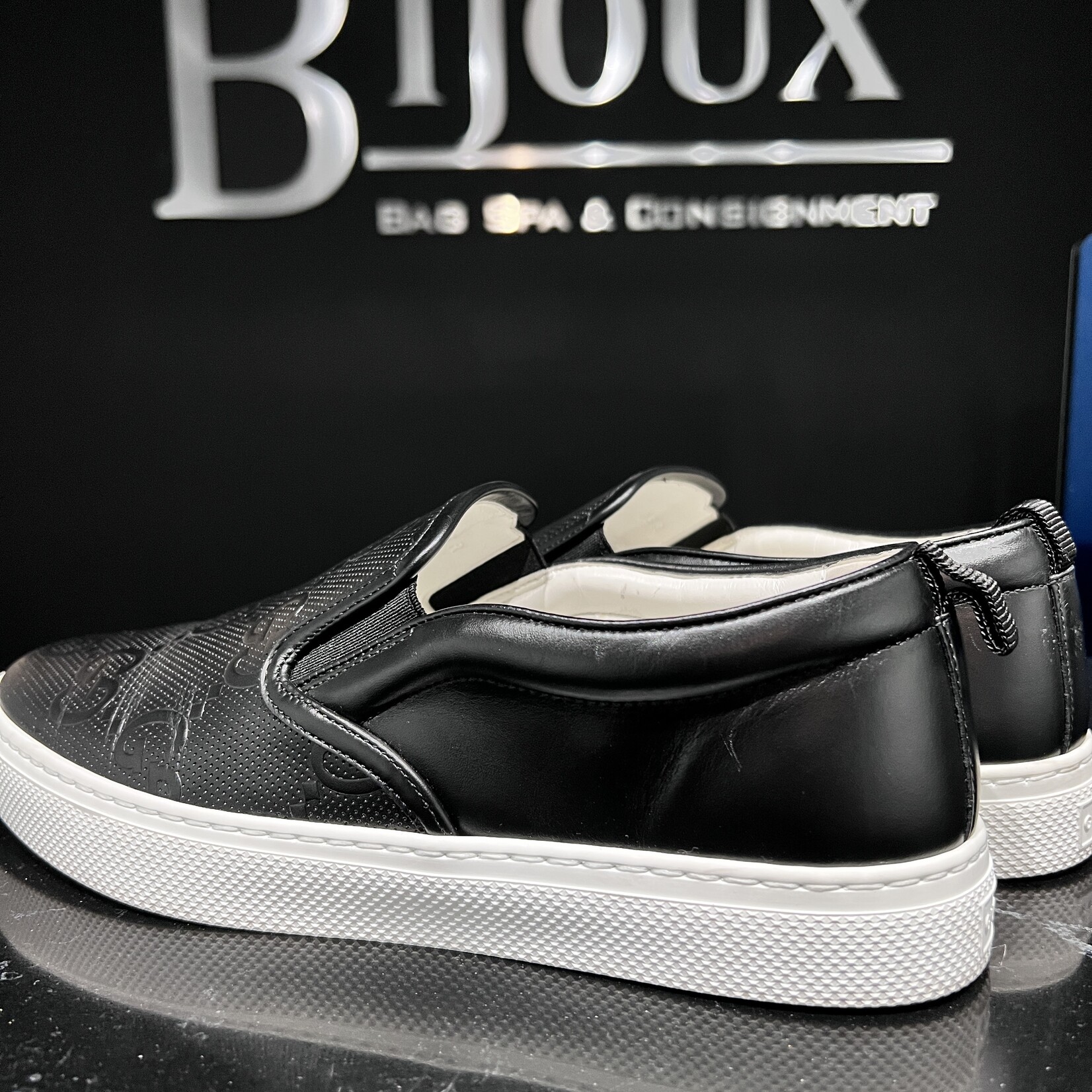 Gucci Gucci GG Embossed Slip Ons- 7