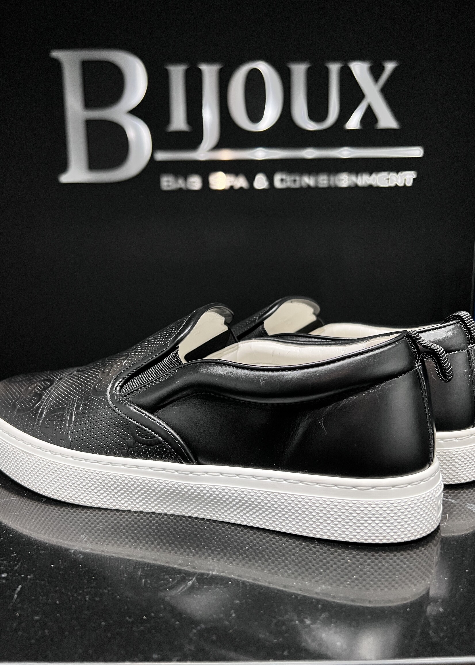 Gucci SOLD - Gucci GG Embossed Slip Ons- 7