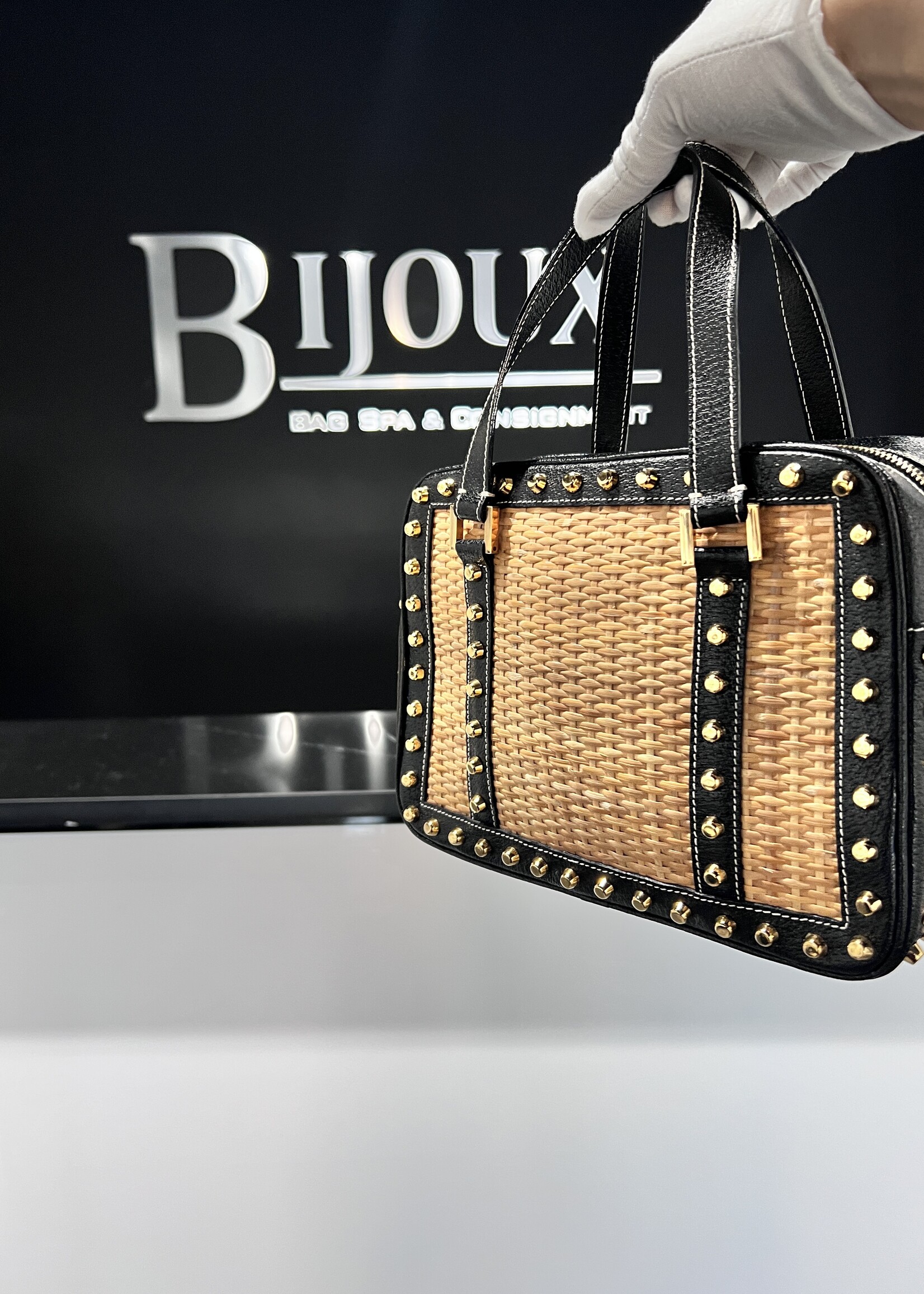 Fendi SOLD - Fendi Straw Studded