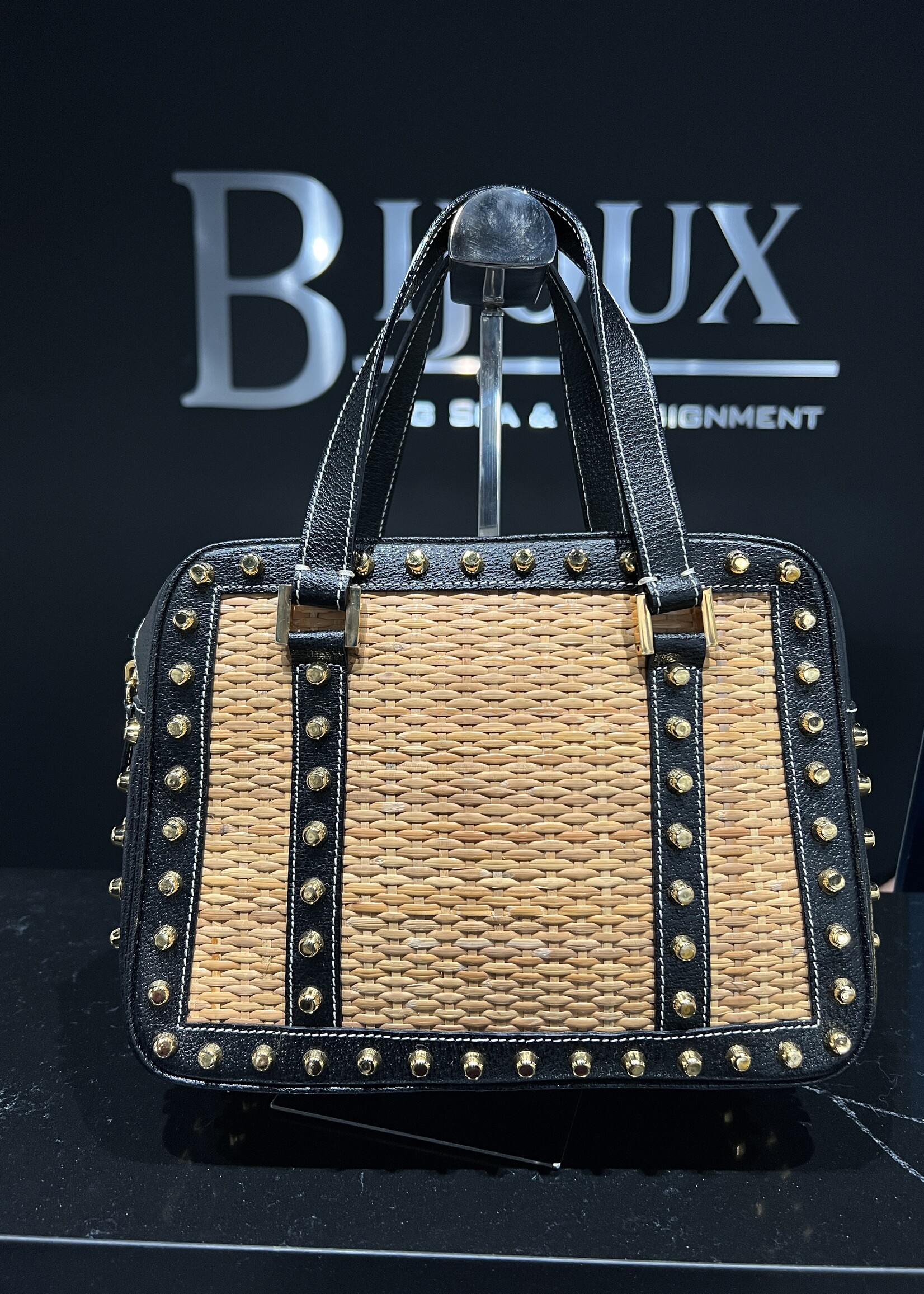 Fendi SOLD - Fendi Straw Studded
