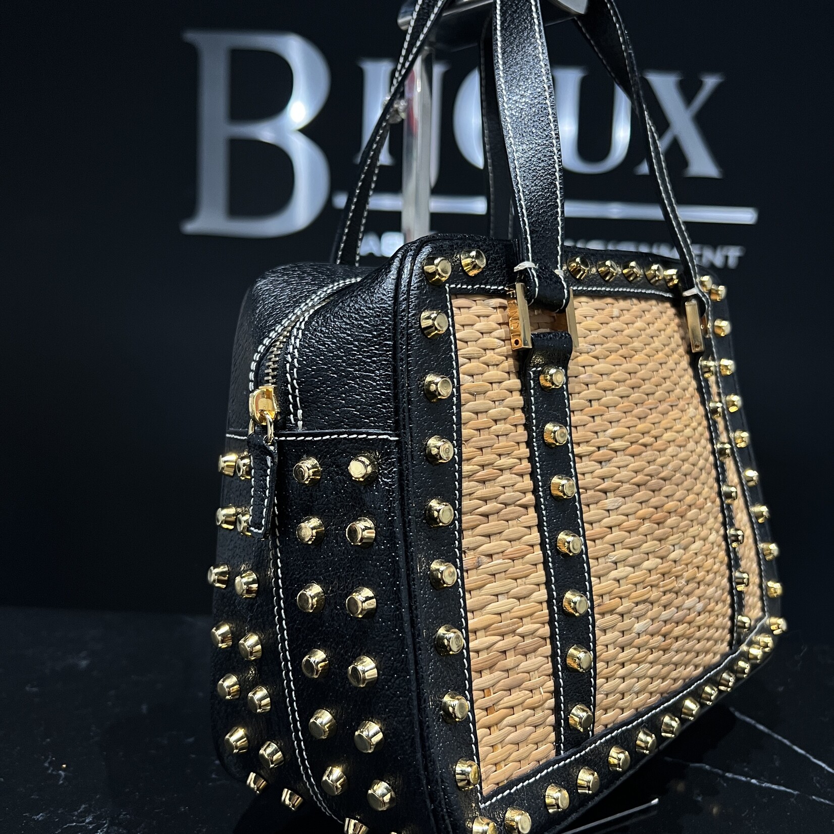 Fendi SOLD - Fendi Straw Studded