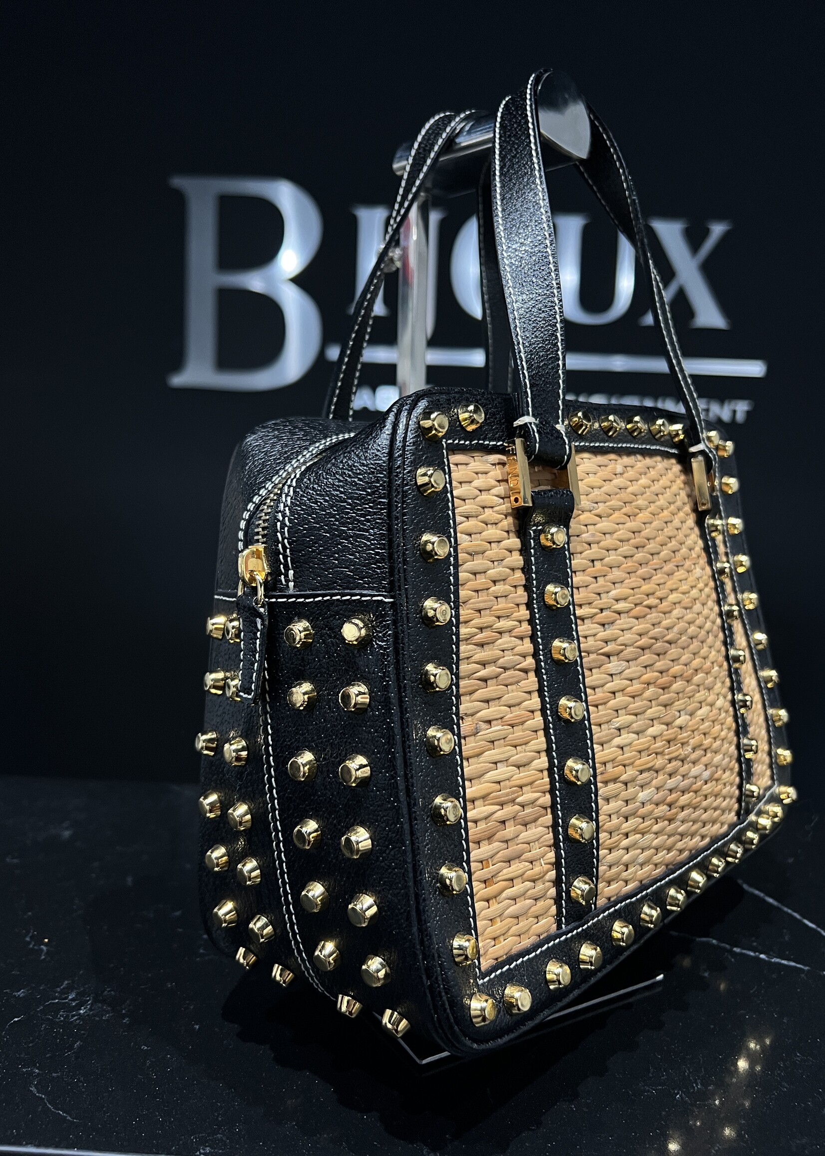 Fendi SOLD - Fendi Straw Studded