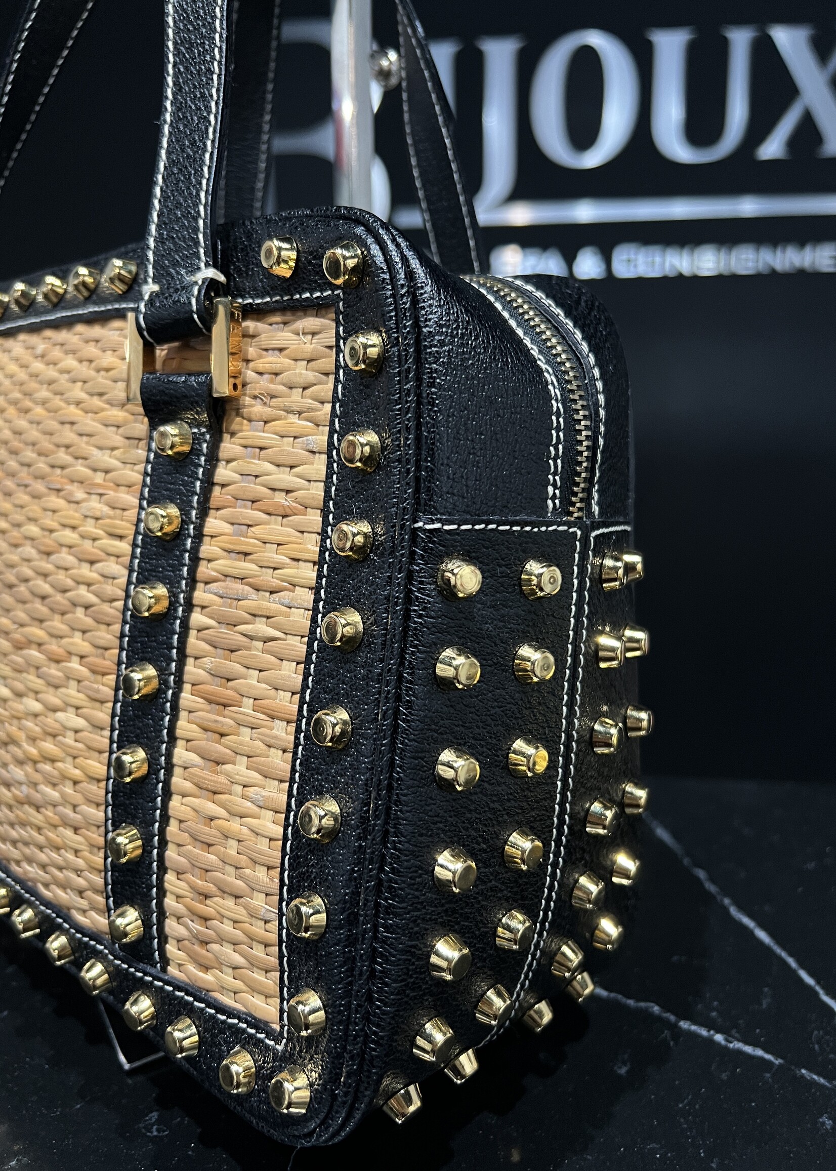 Fendi SOLD - Fendi Straw Studded