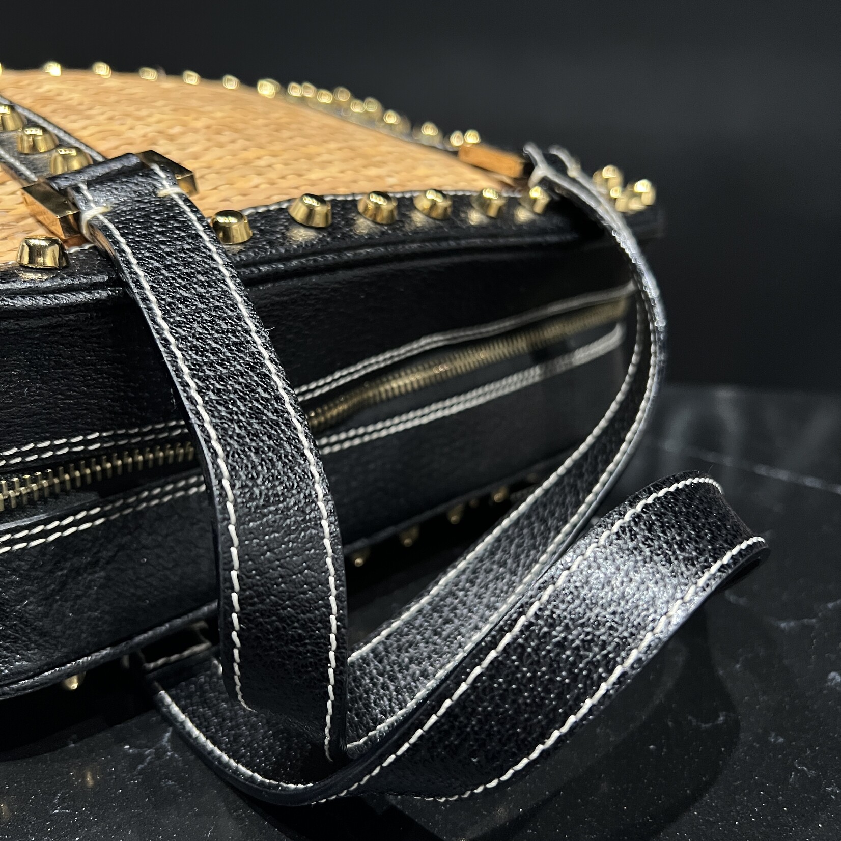 Fendi SOLD - Fendi Straw Studded