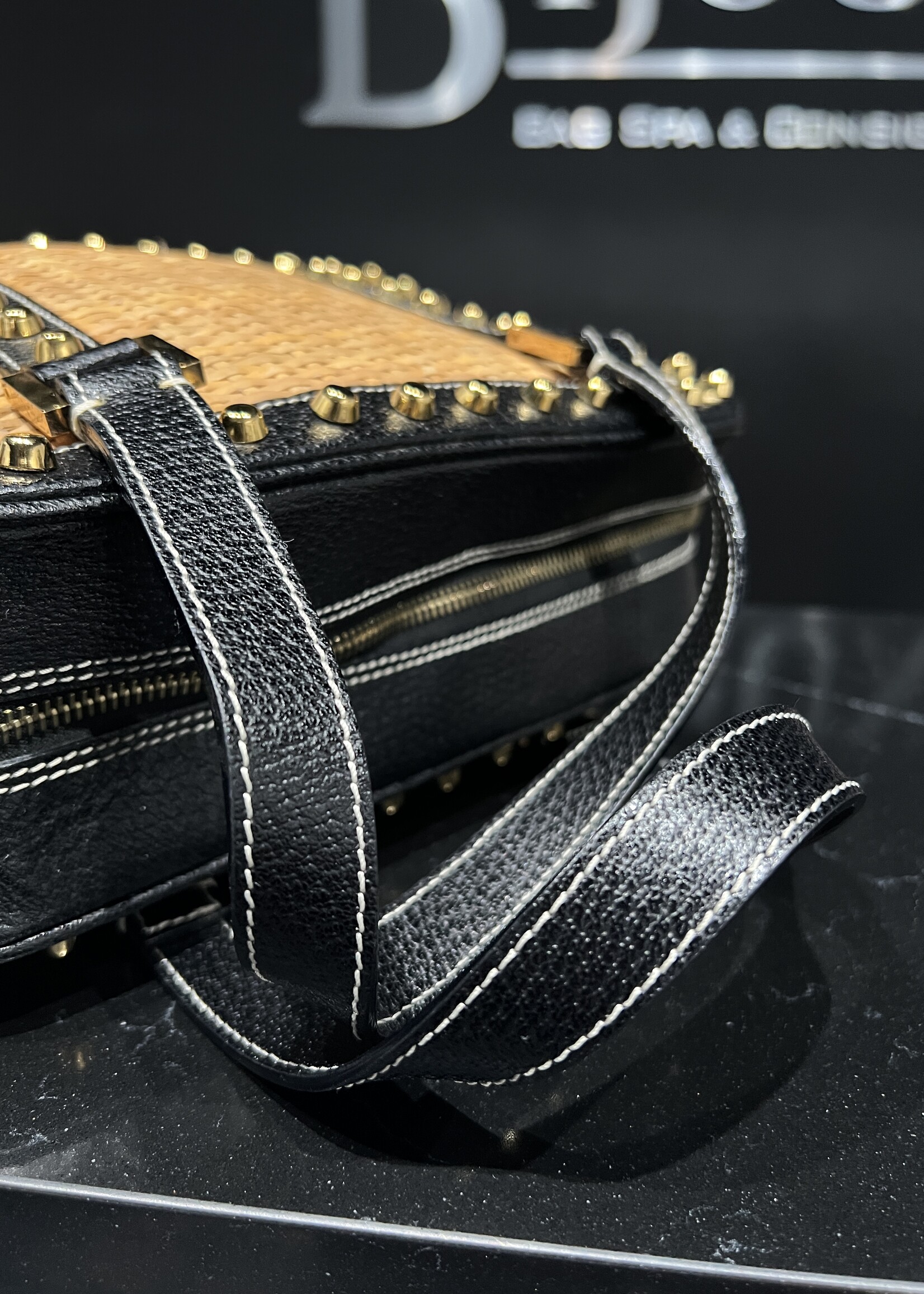 Fendi SOLD - Fendi Straw Studded