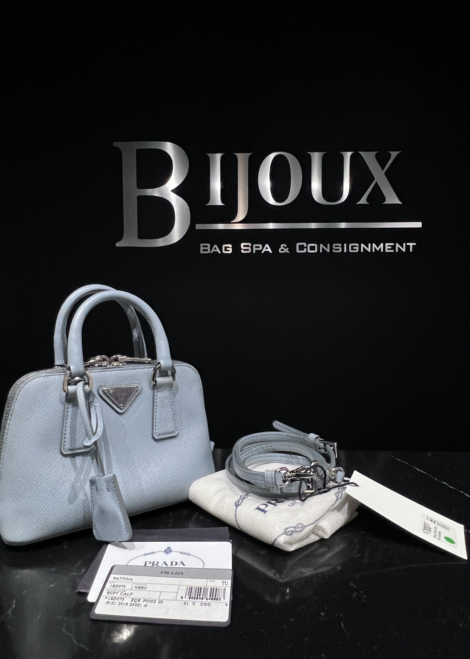 Prada SOLD - Prada Mini Blue Promenade