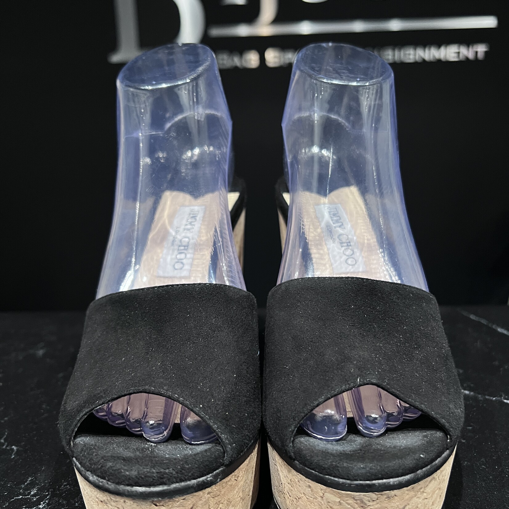 Jimmy Choo Jimmy Choo Suede Heels Black Deerskin - 38
