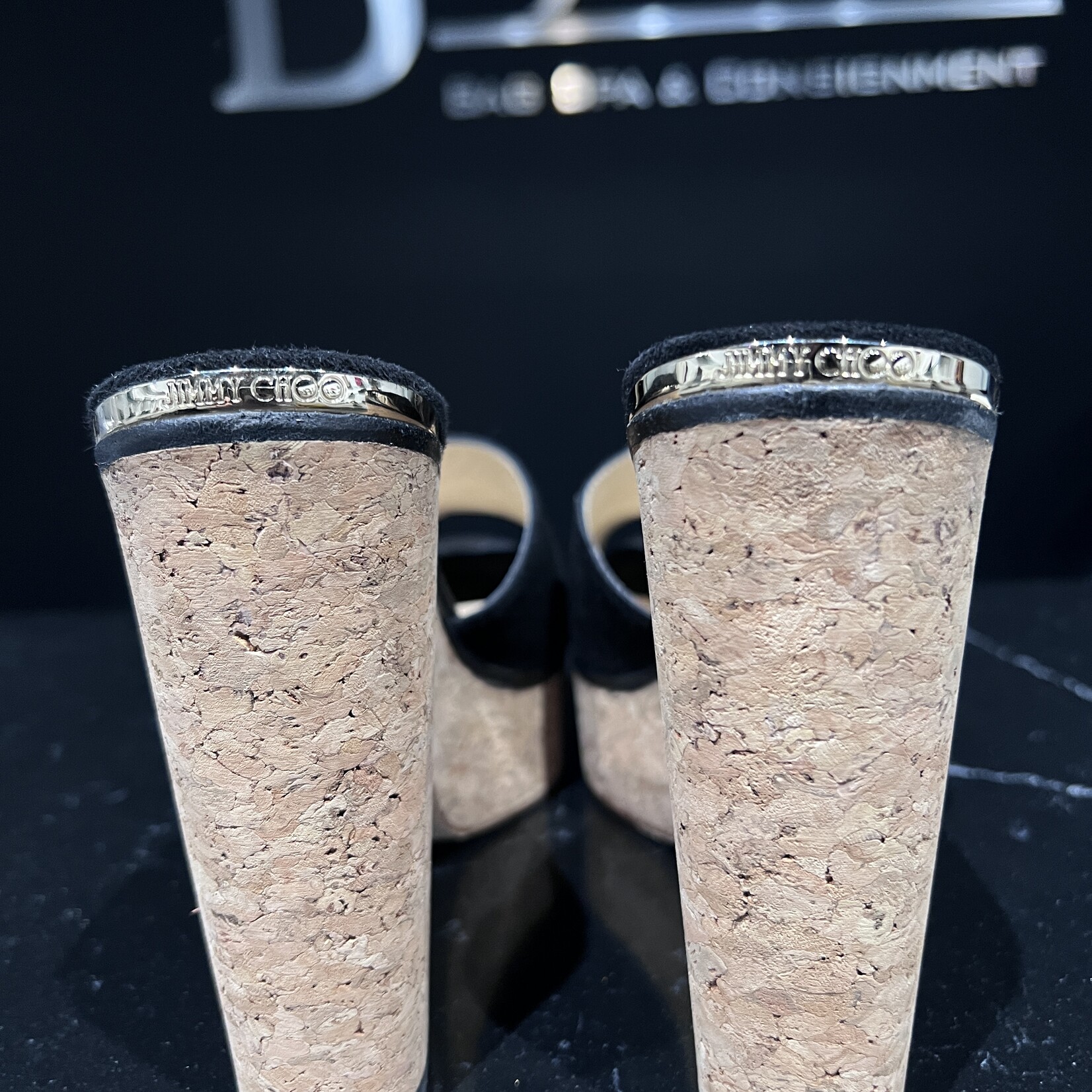 Jimmy Choo Jimmy Choo Suede Heels Black Deerskin - 38