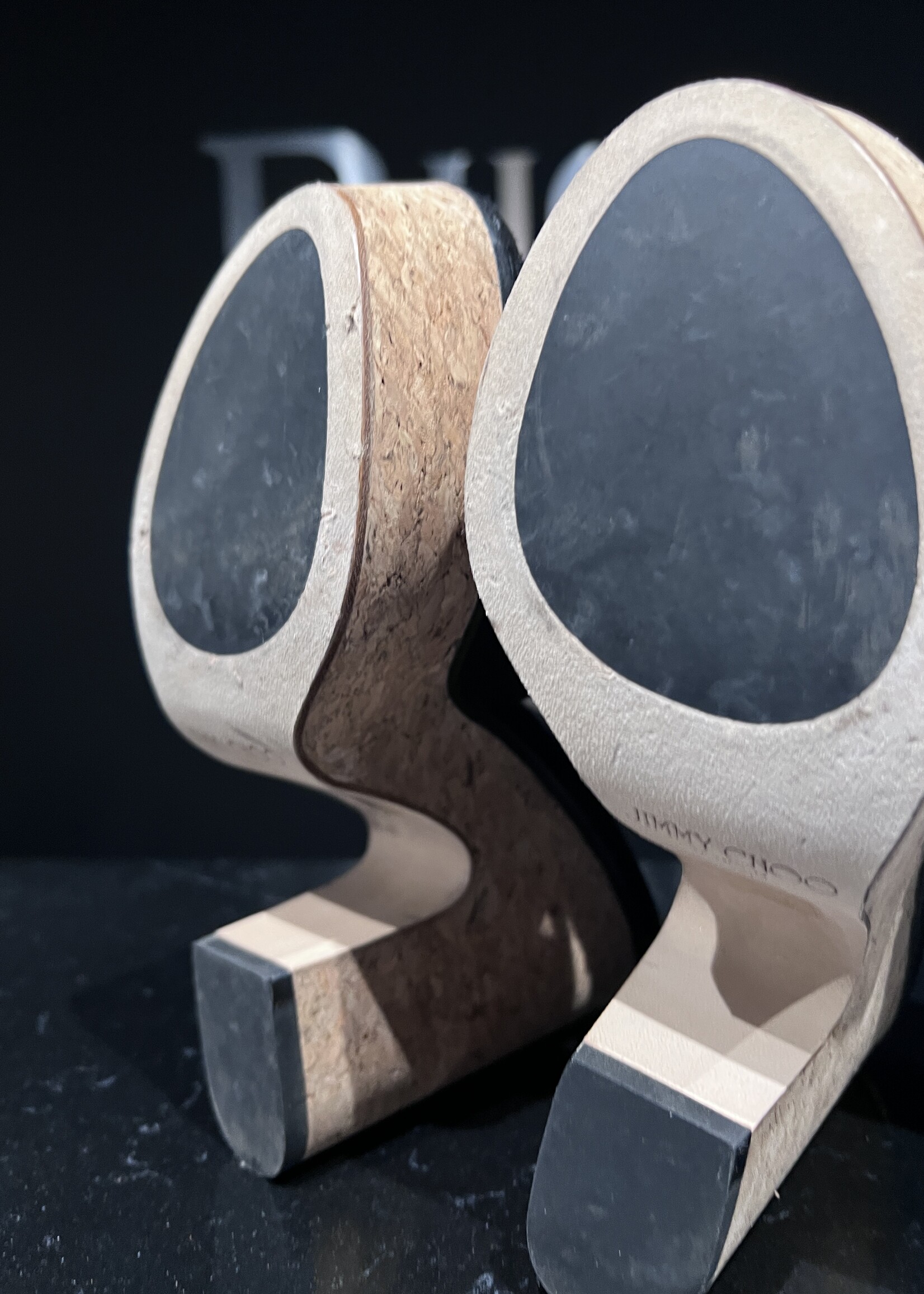 Jimmy Choo Jimmy Choo Suede Heels Black Deerskin - 38